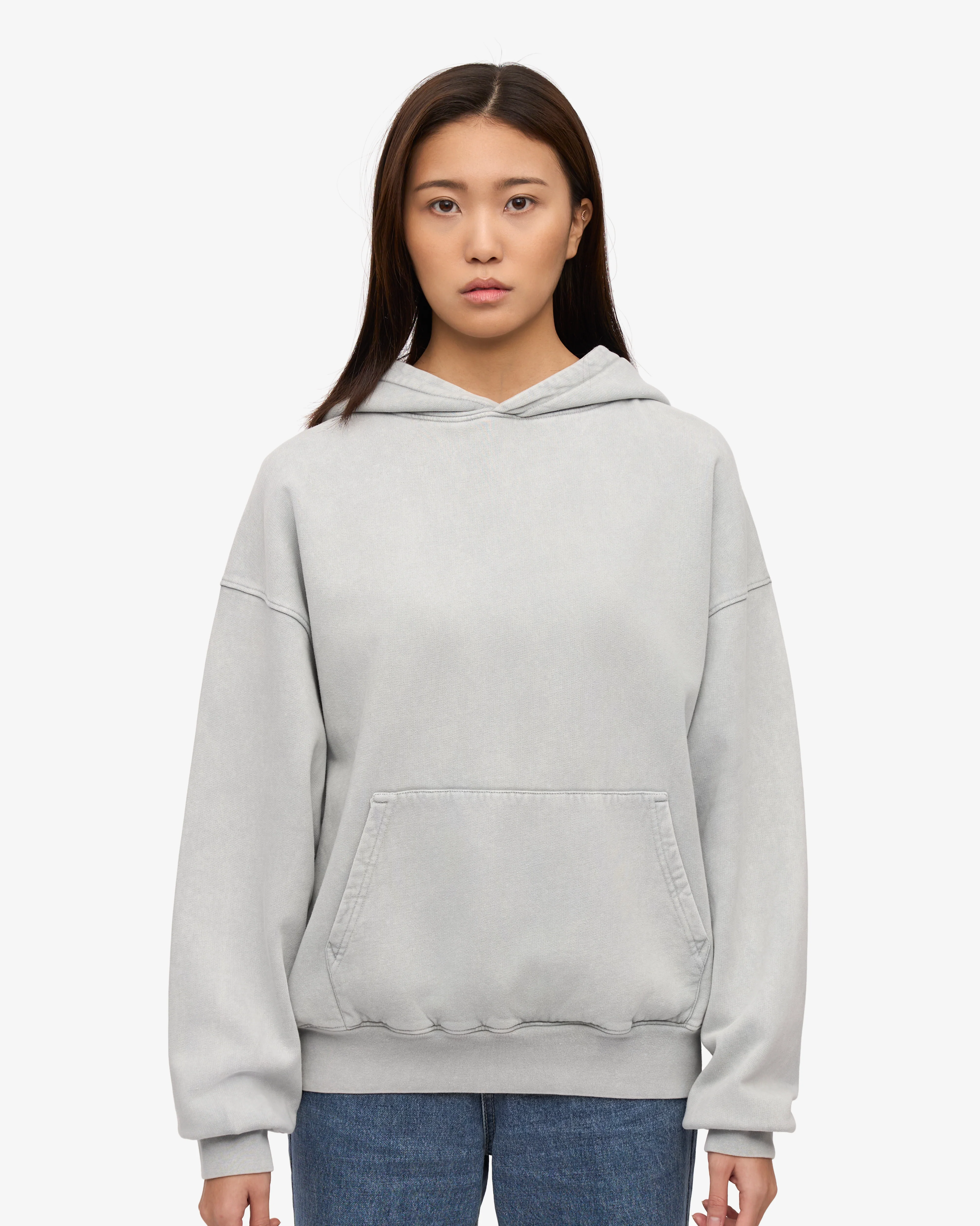 Organic Oversized Hood - Faded Grey
