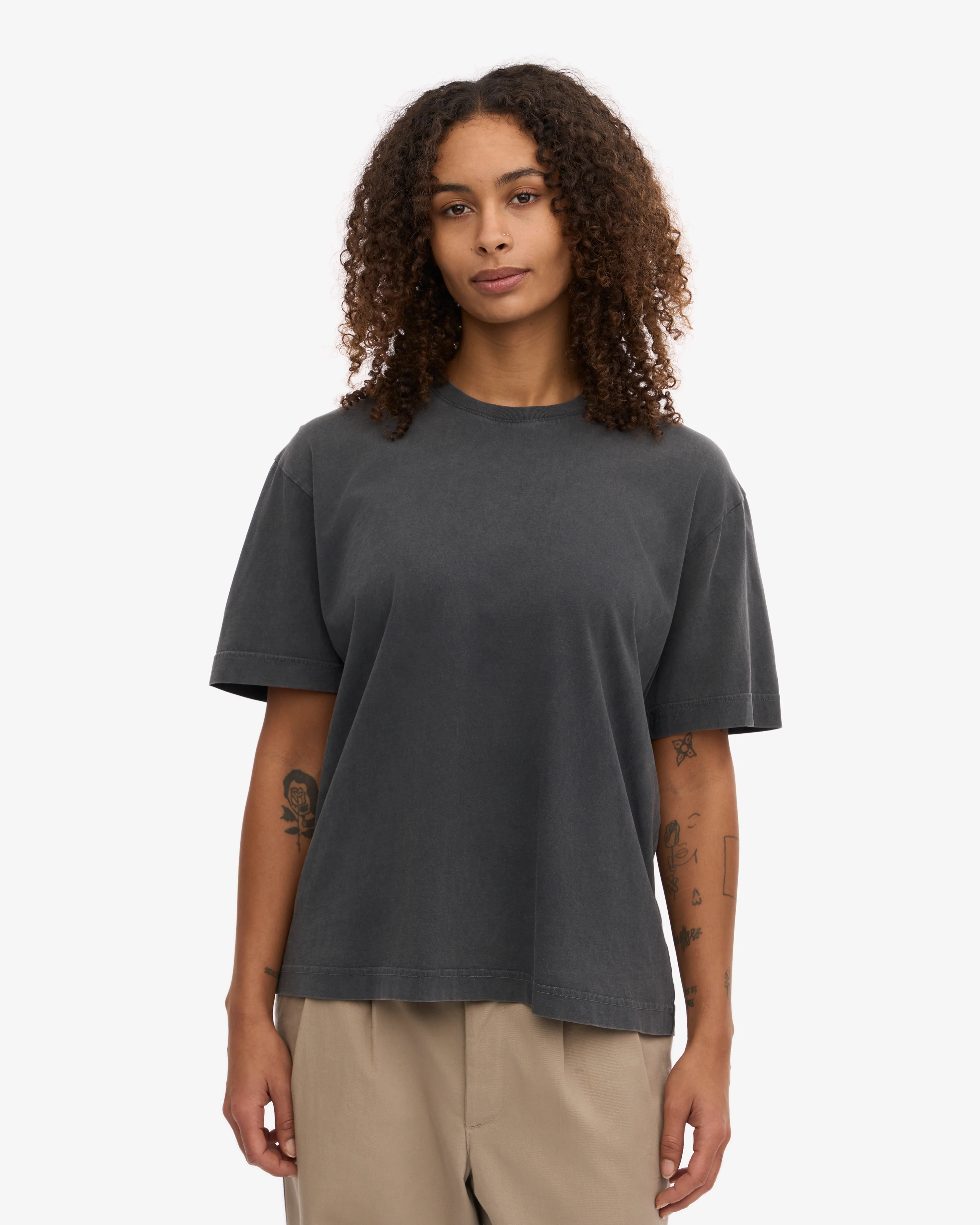 Oversized Organic T-Shirt - Faded Black