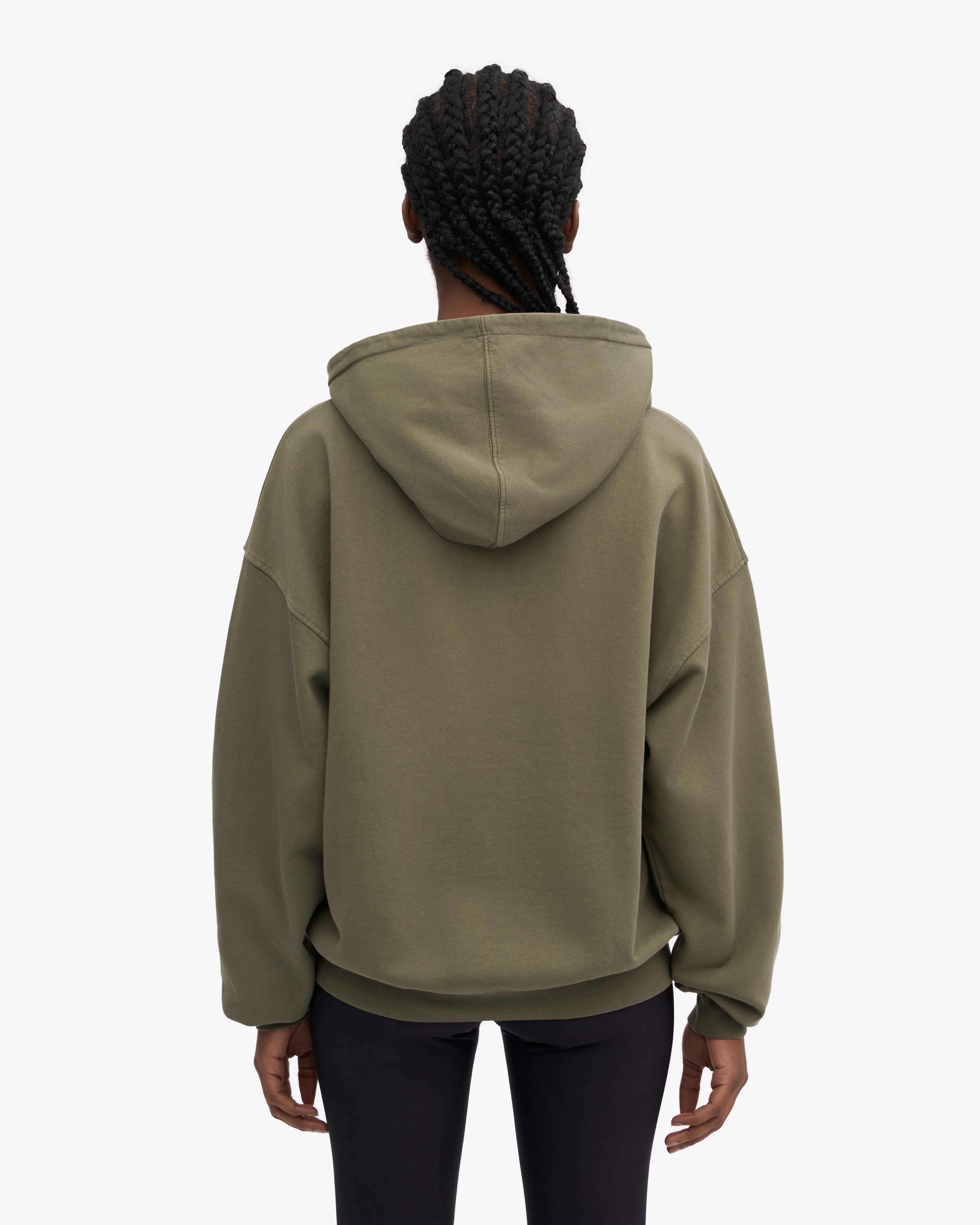 Organic Oversized Hood - Dusty Olive