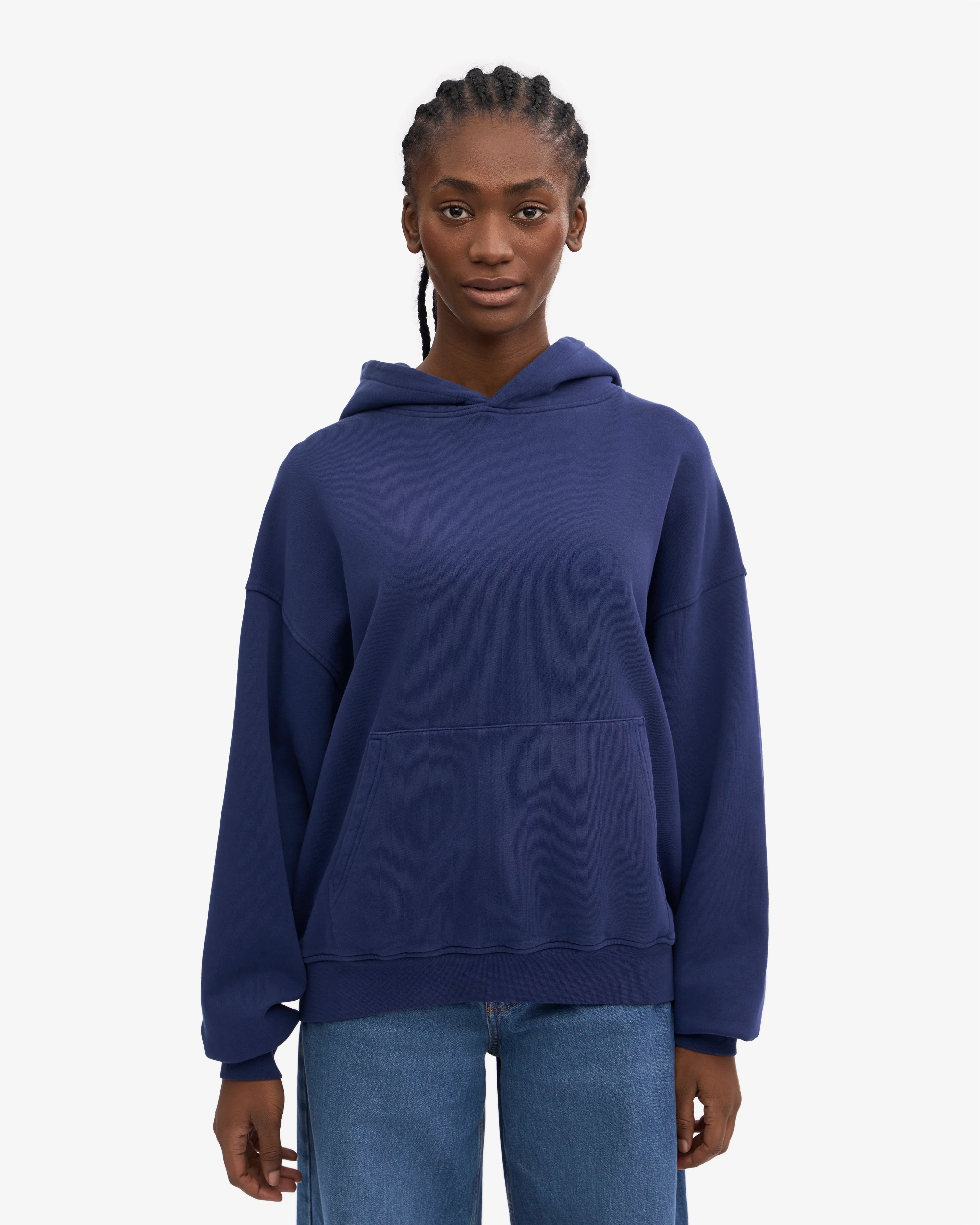 Organic Oversized Hood - Marine Blue