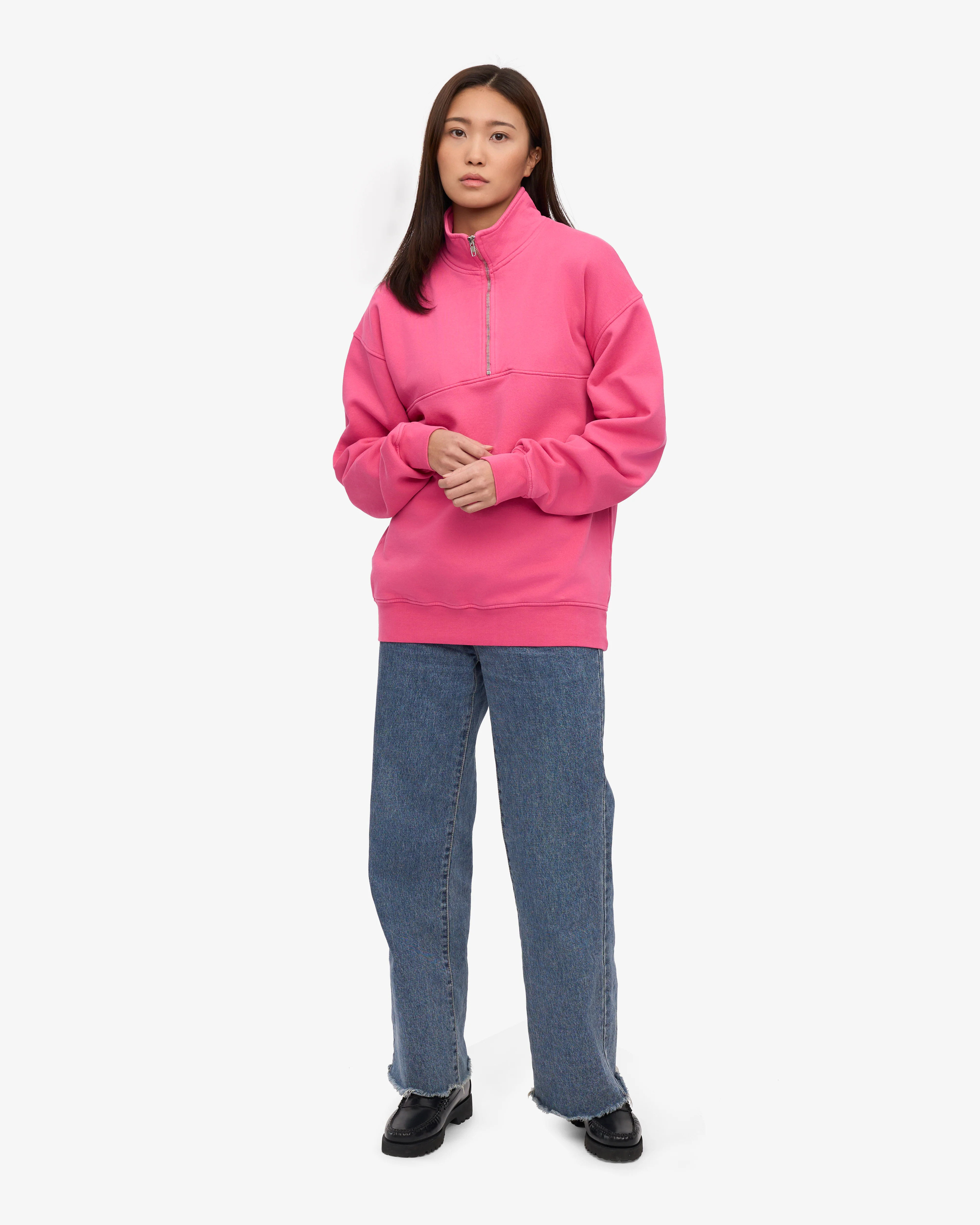 Organic Quarter Zip - Bubblegum Pink