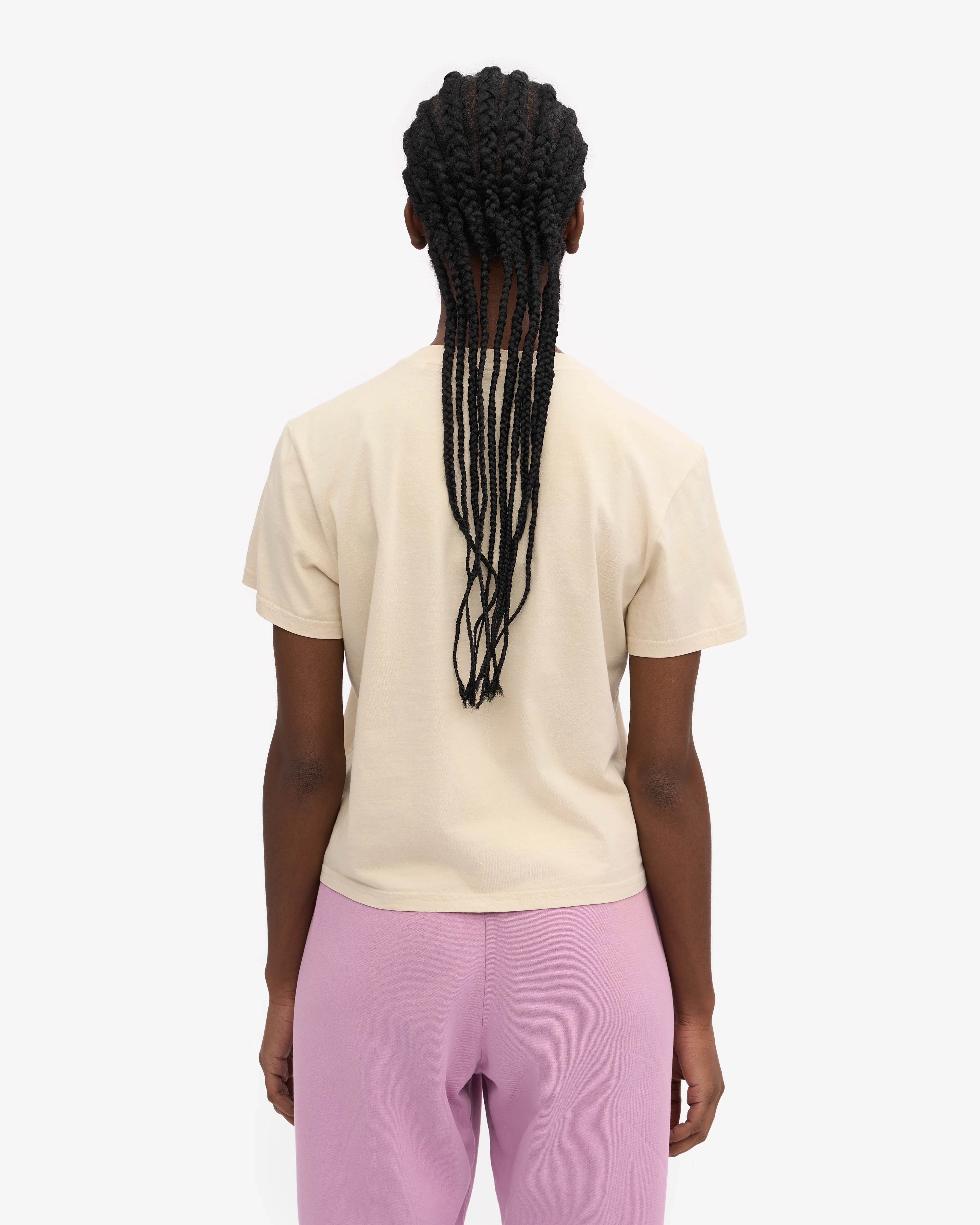 Organic Boxy Crop Tee - Ivory White