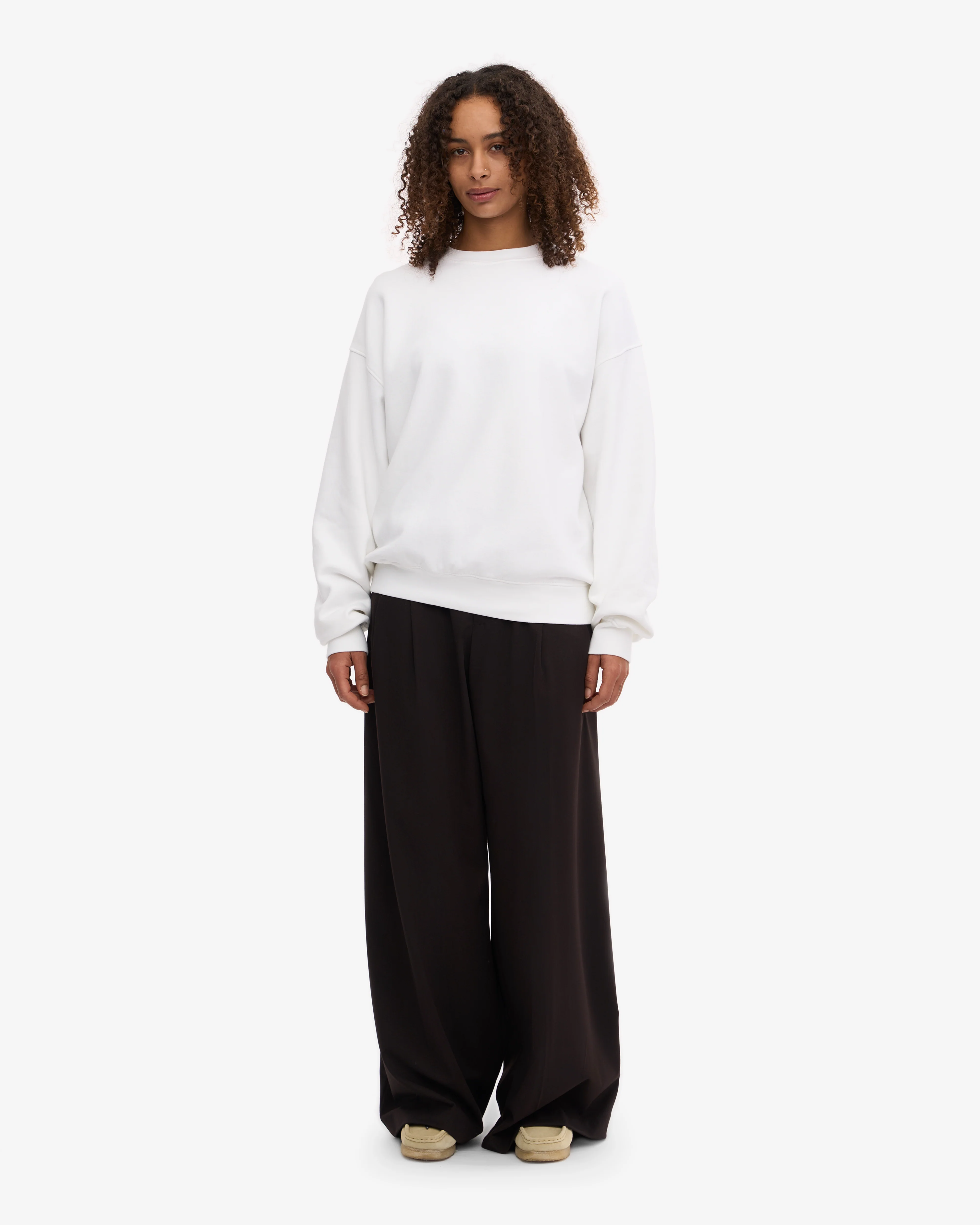 Organic Oversized Crew - Optical White