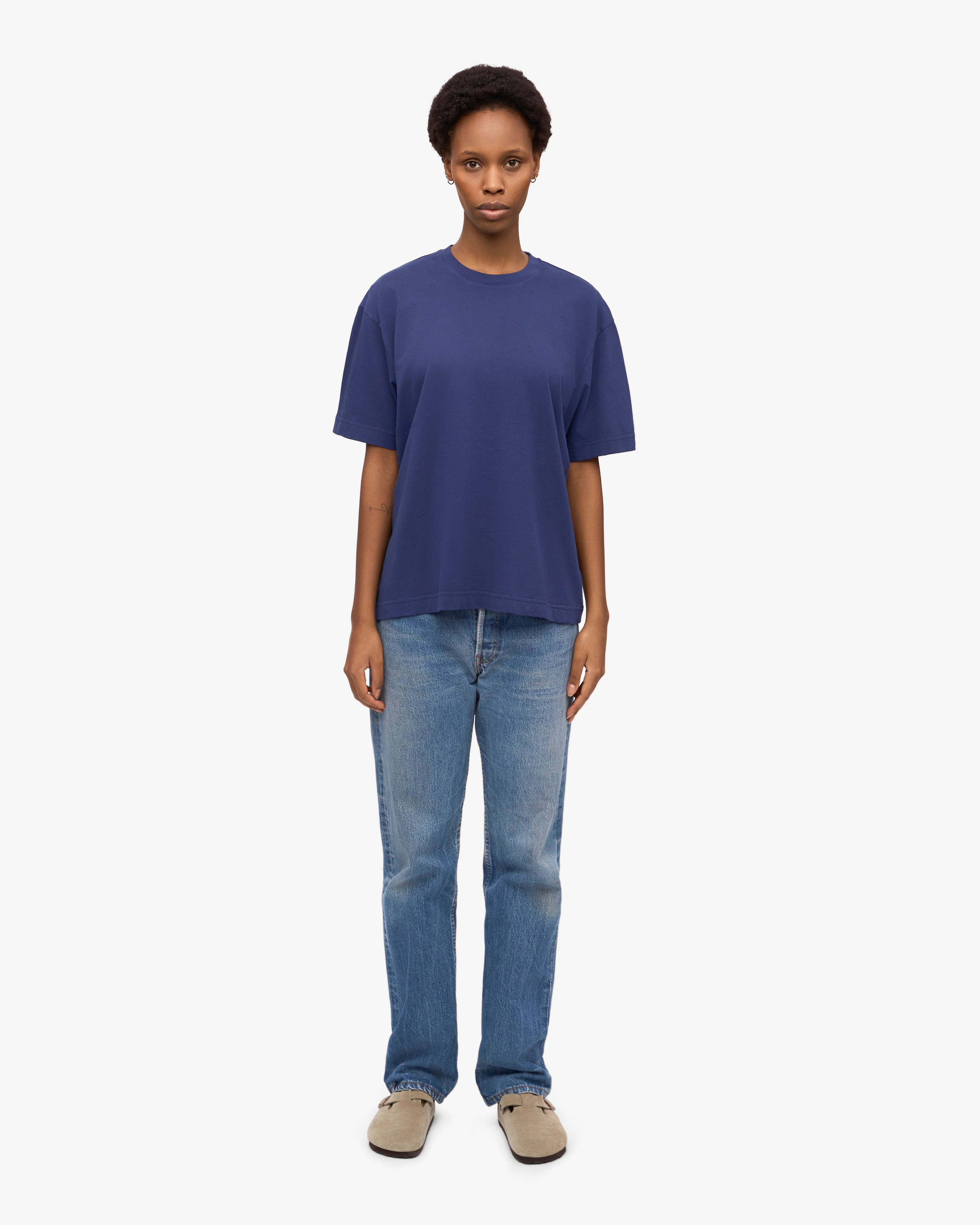Oversized Organic T-Shirt - Marine Blue