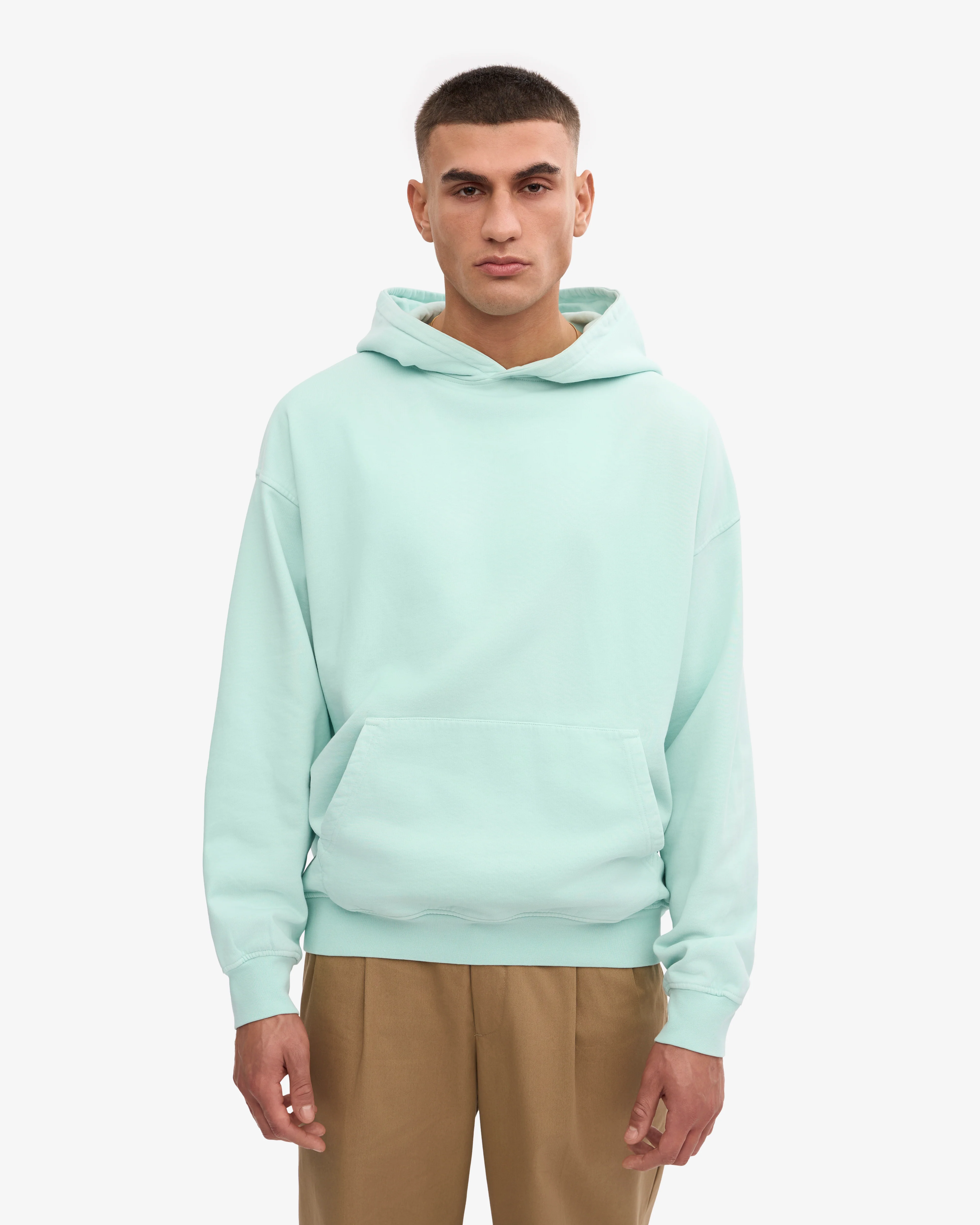 Organic Oversized Hood - Light Aqua