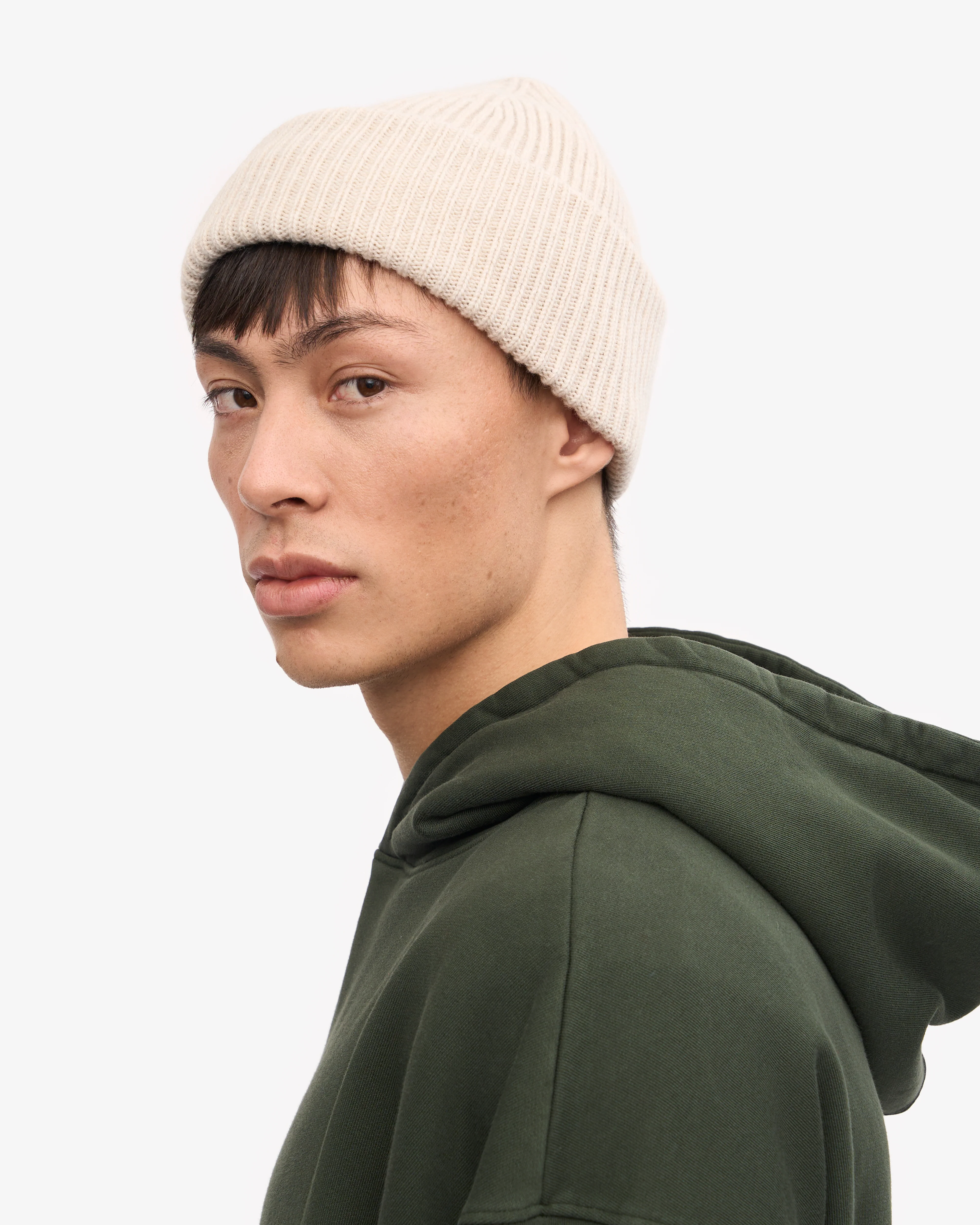 Merino Wool Hat - Ivory White