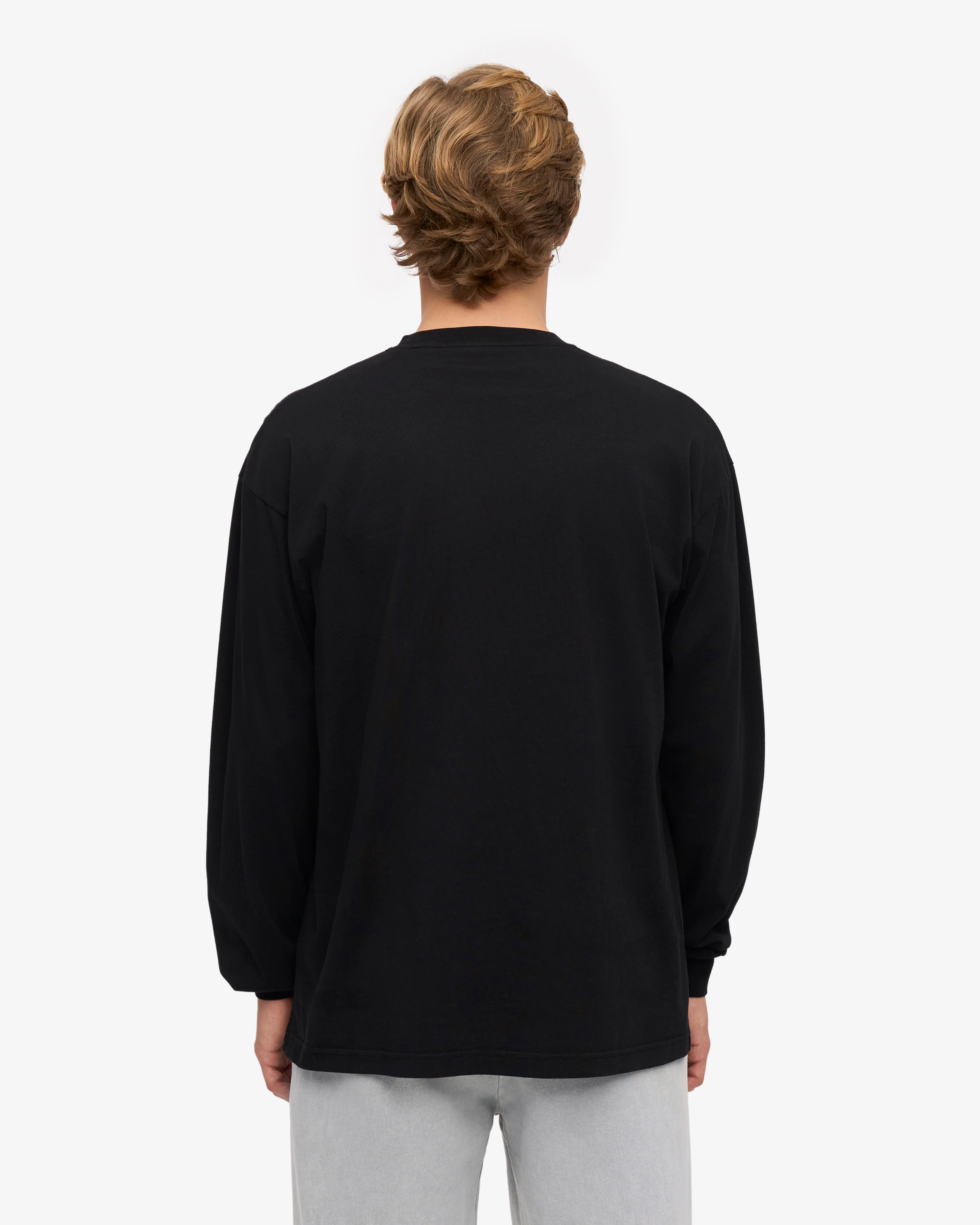 Oversized Organic LS T-Shirt - Deep Black