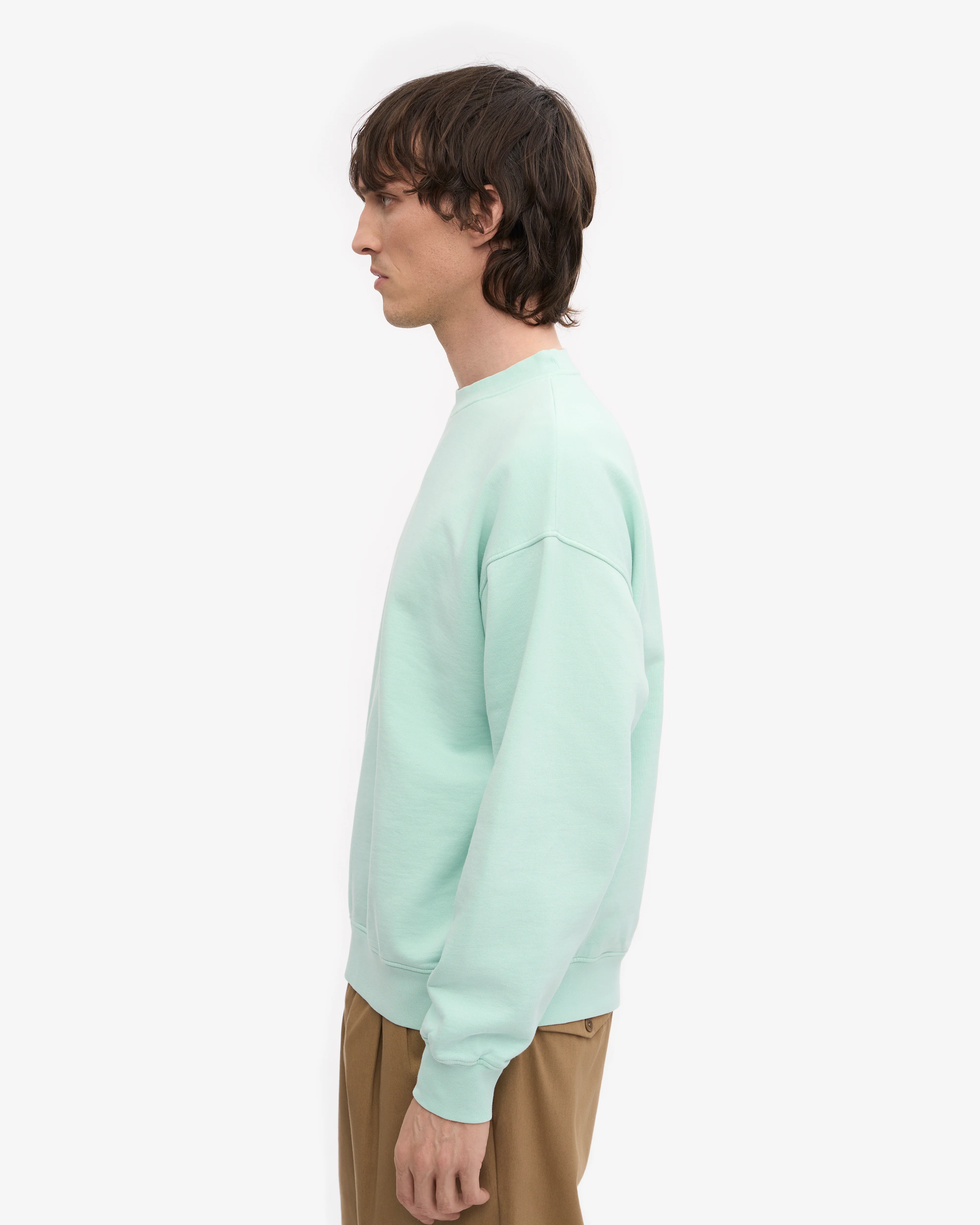 Organic Oversized Crew - Light Aqua