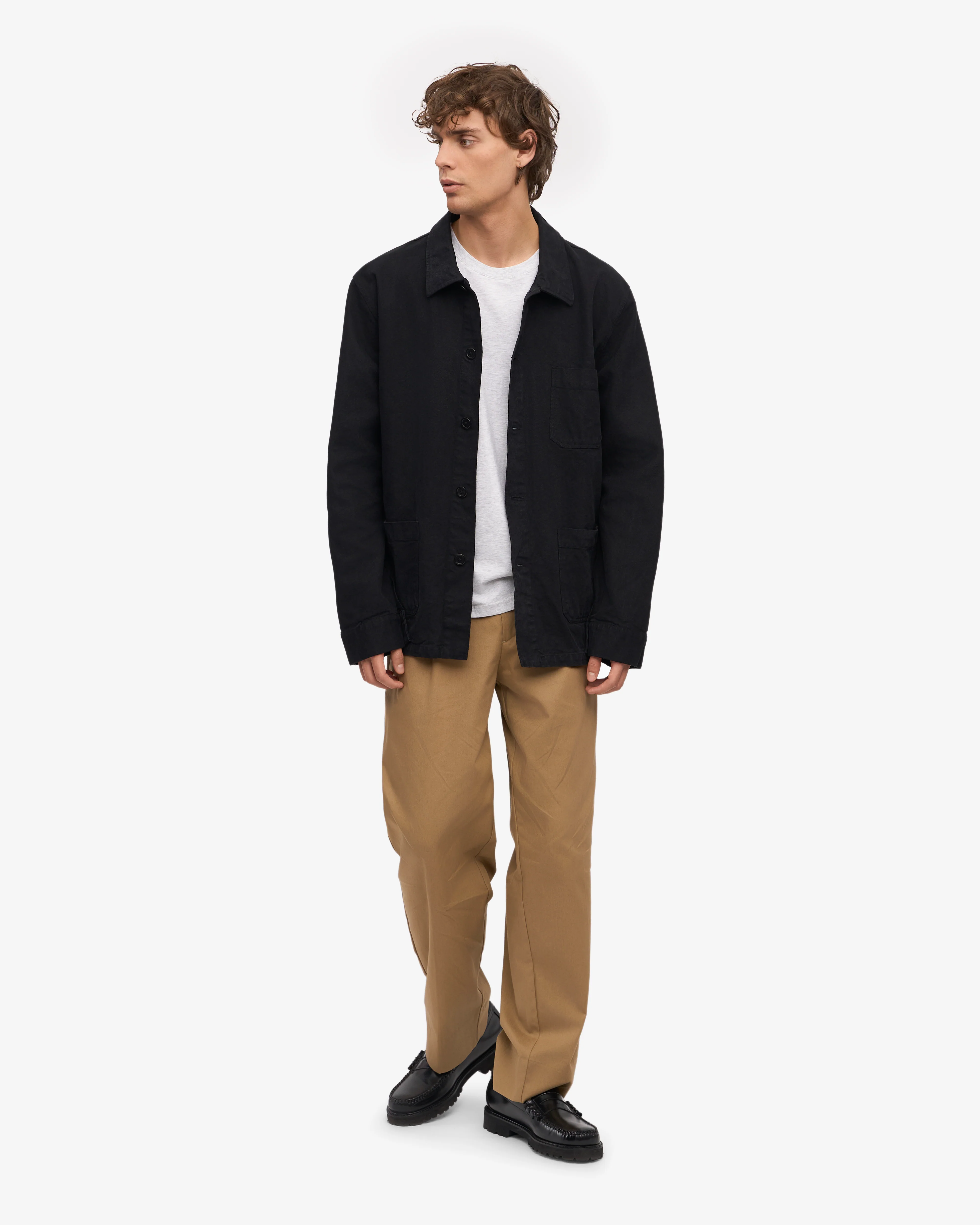 Organic Workwear Jacket - Deep Black