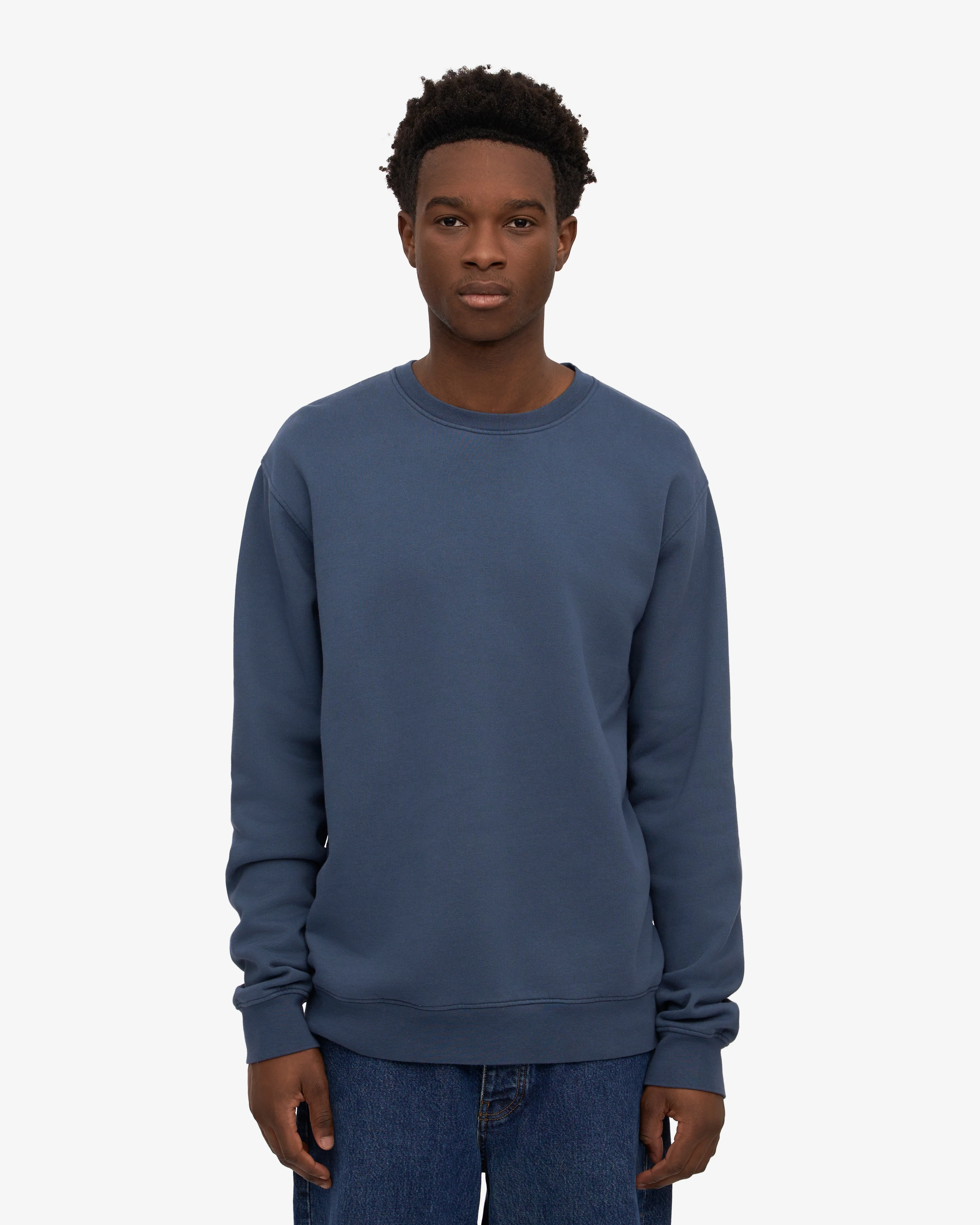 Classic Organic Crew - Petrol Blue