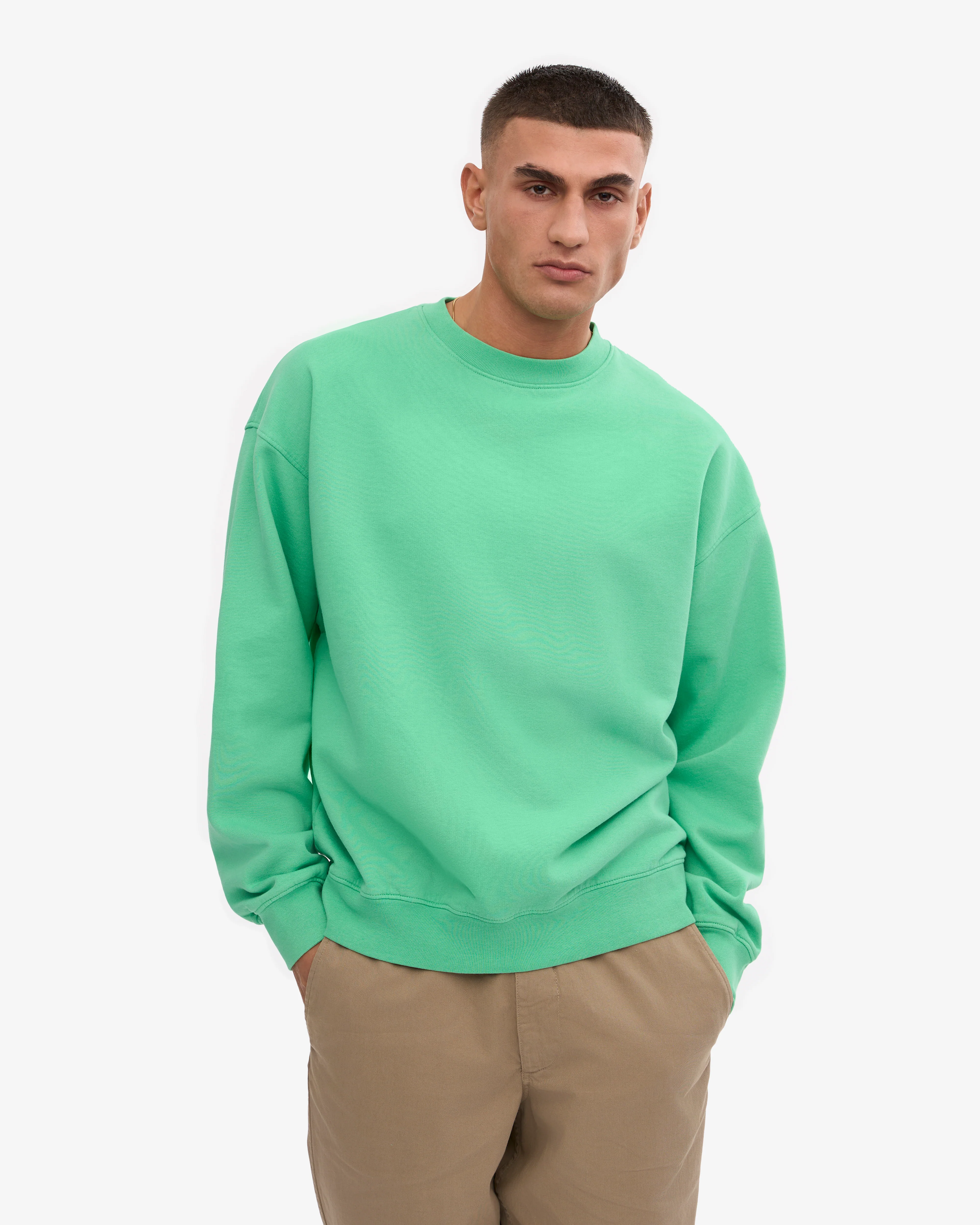 Organic Oversized Crew - Spring Green