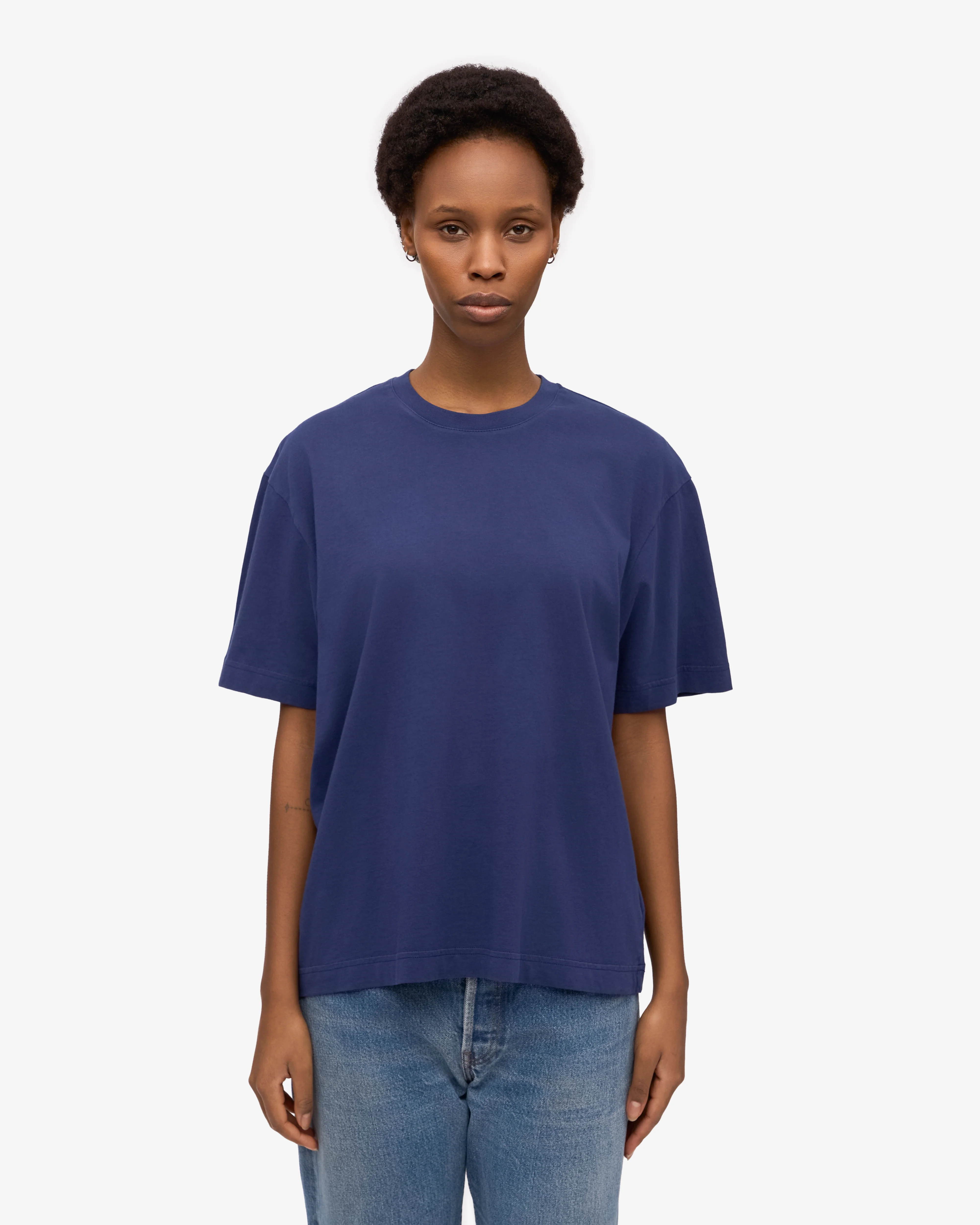 Oversized Organic T-Shirt - Marine Blue