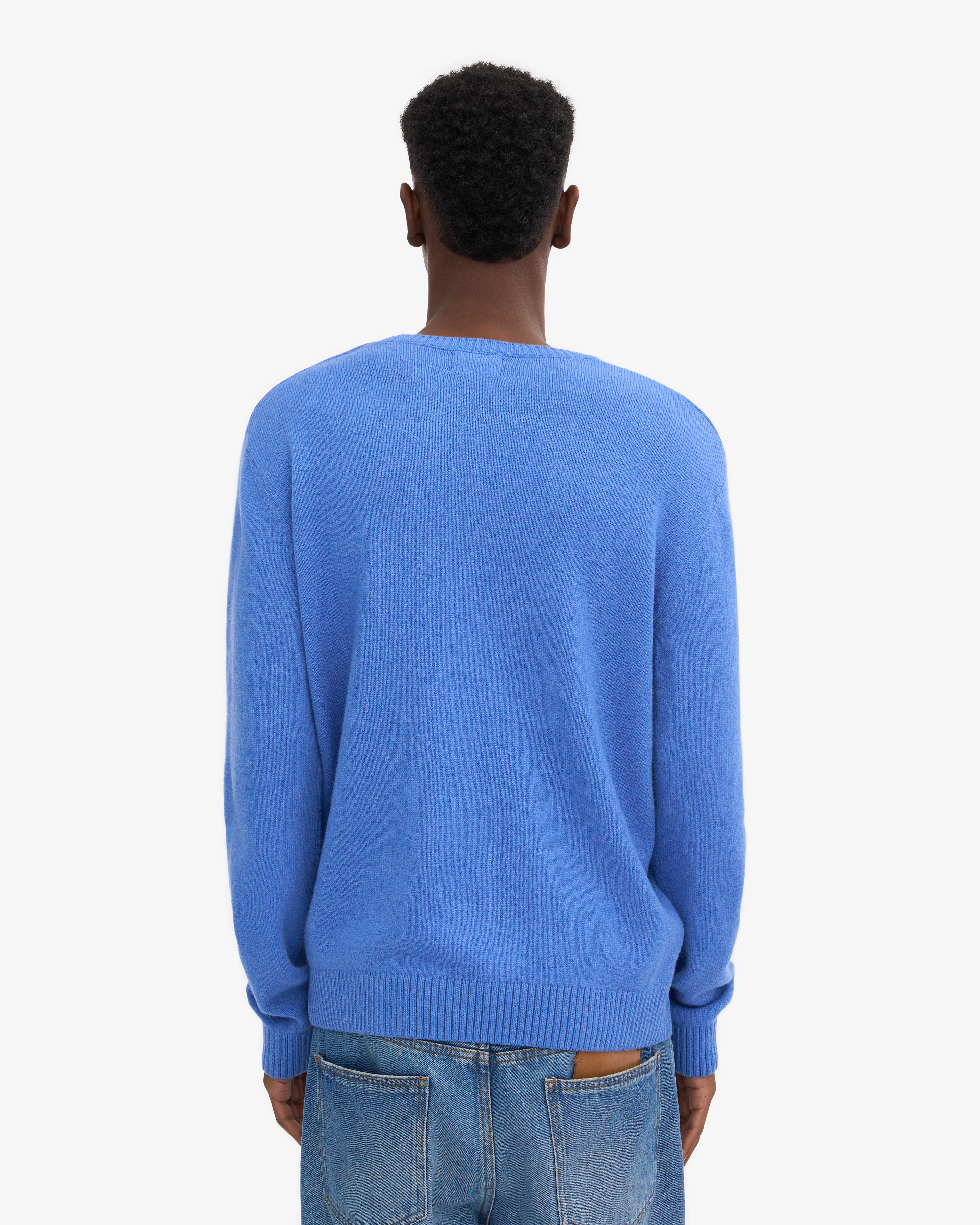 Classic Merino Wool Crew - Pacific Blue