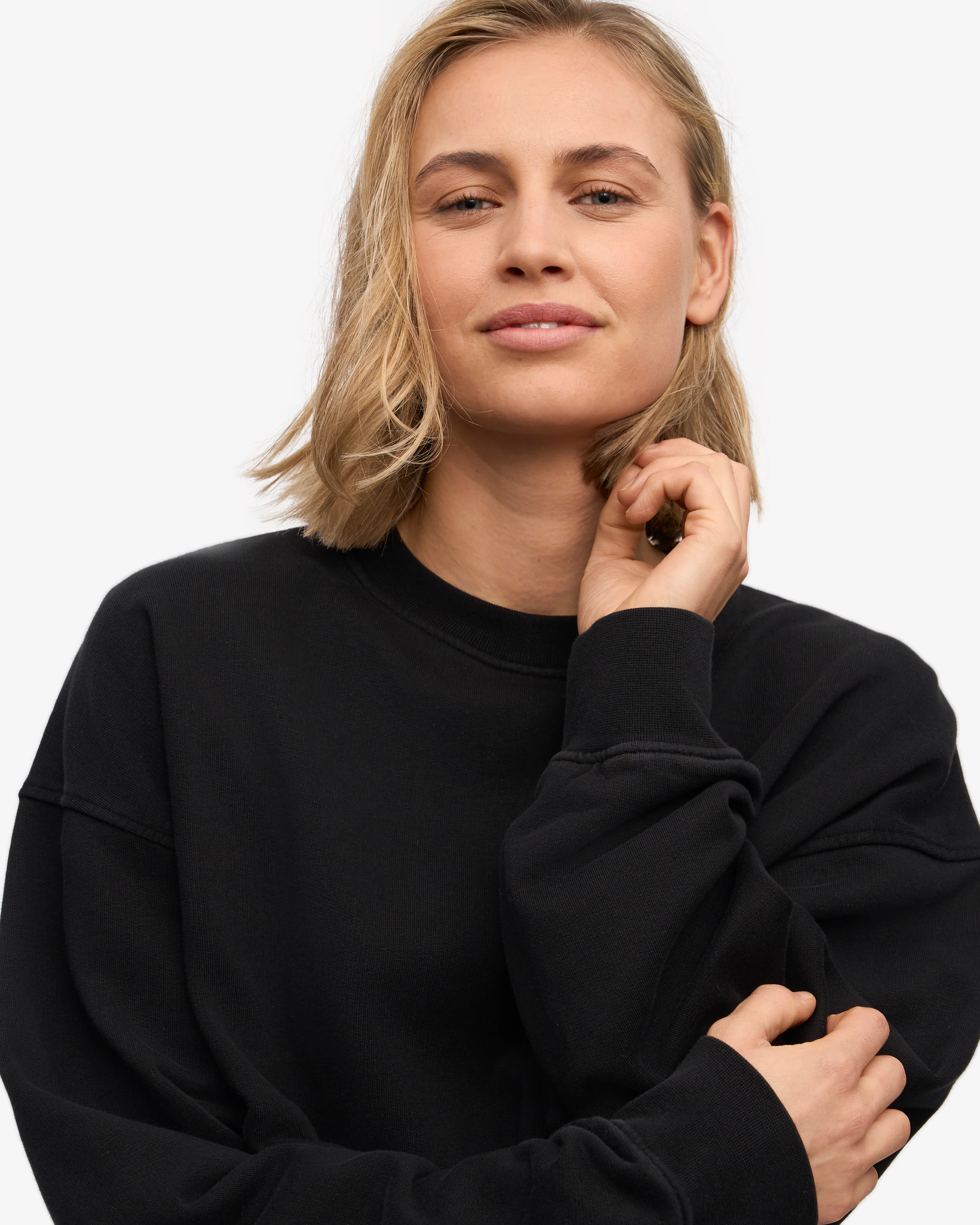 Organic Oversized Crew - Deep Black