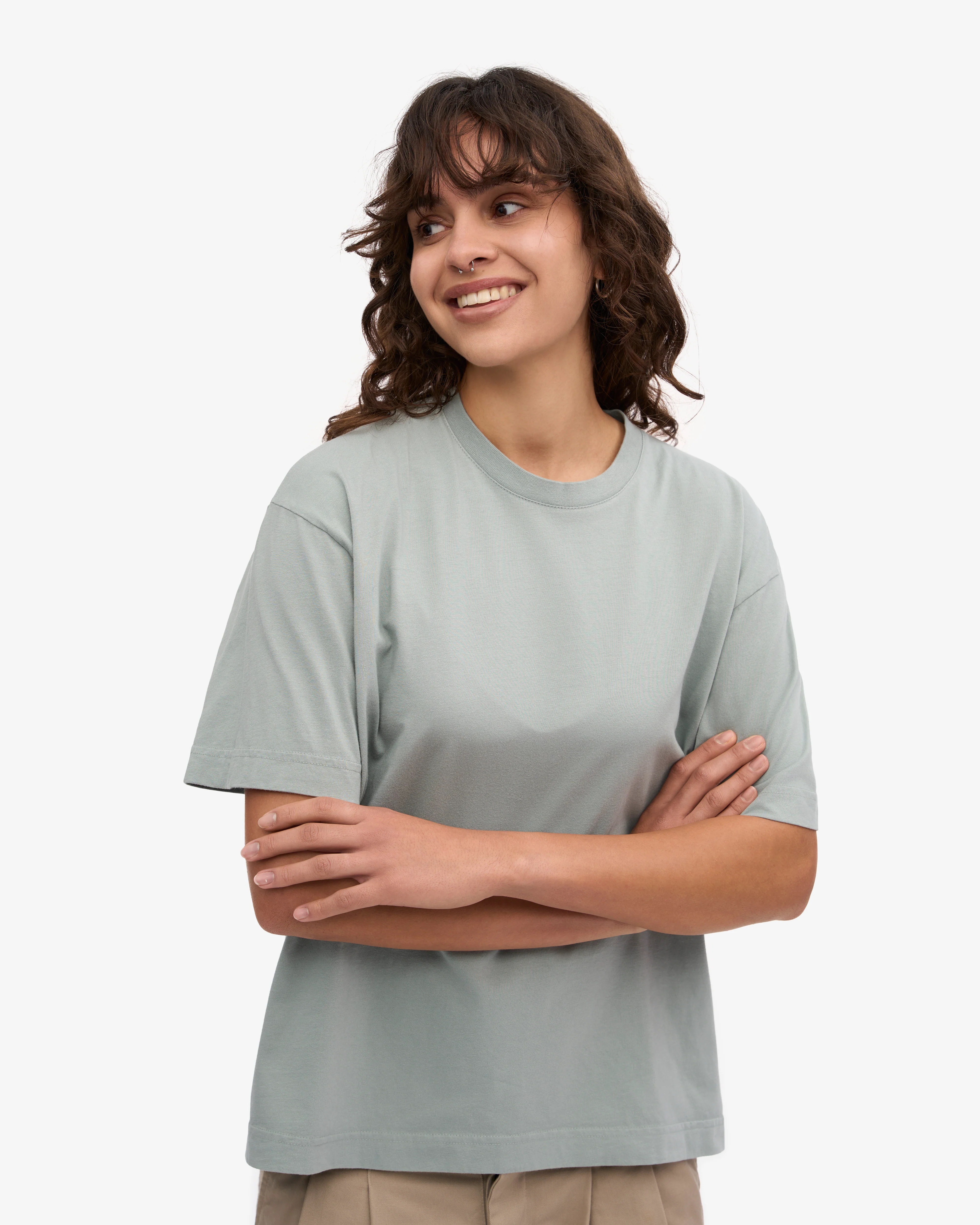 Oversized Organic T-Shirt - Steel Blue