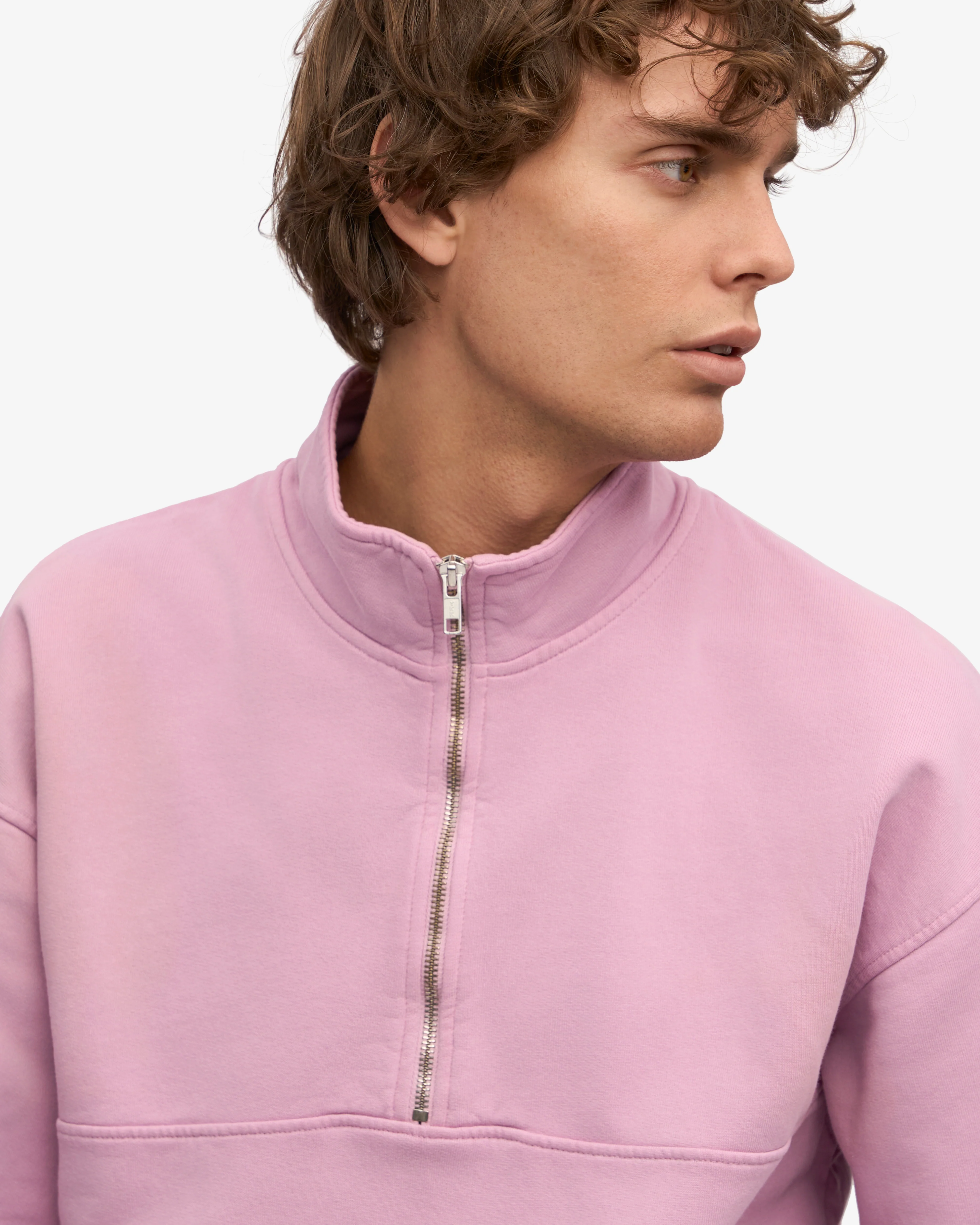 Organic Quarter Zip - Cherry Blossom
