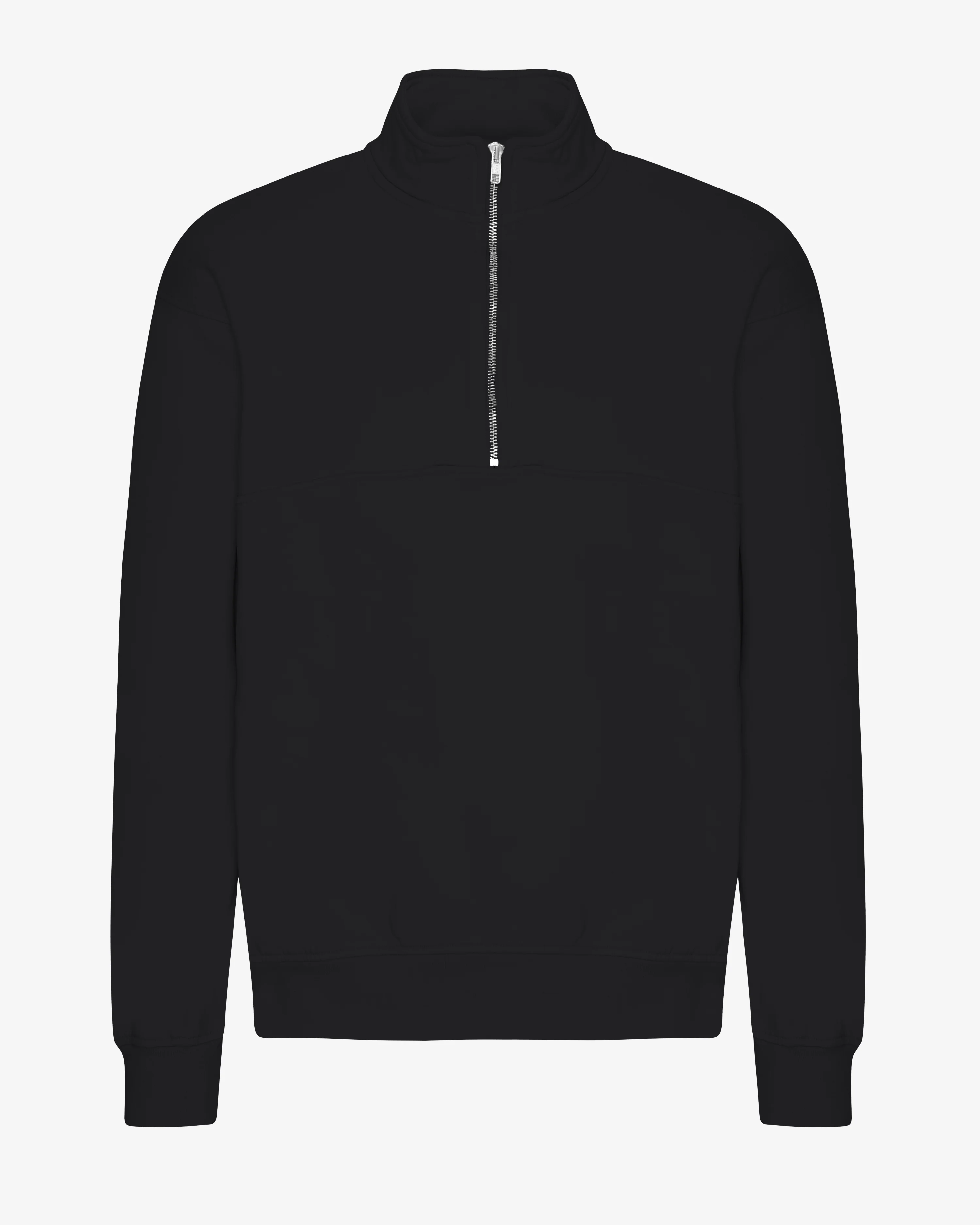 Organic Quarter Zip - Deep Black