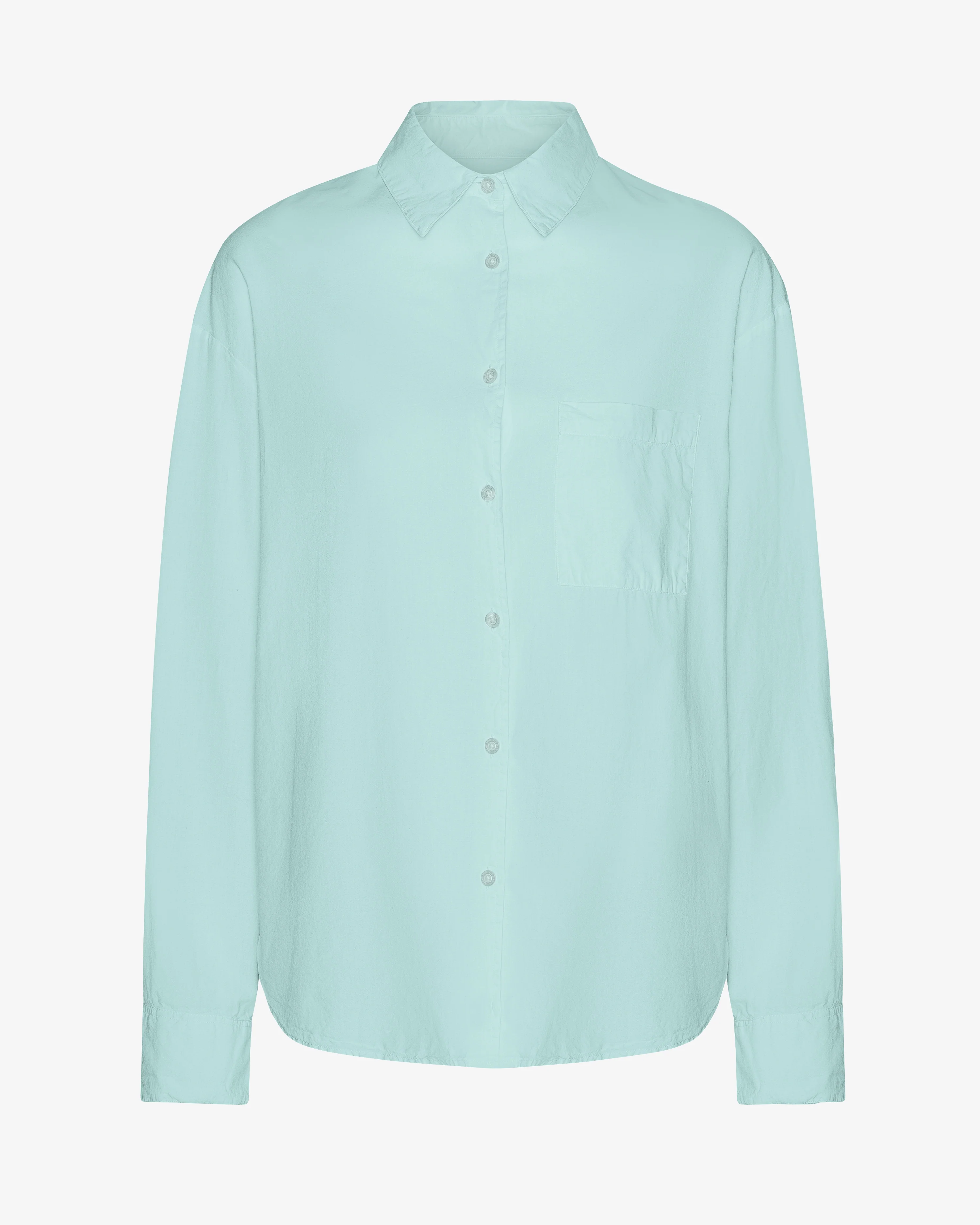 Organic Oversized Shirt - Teal Blue