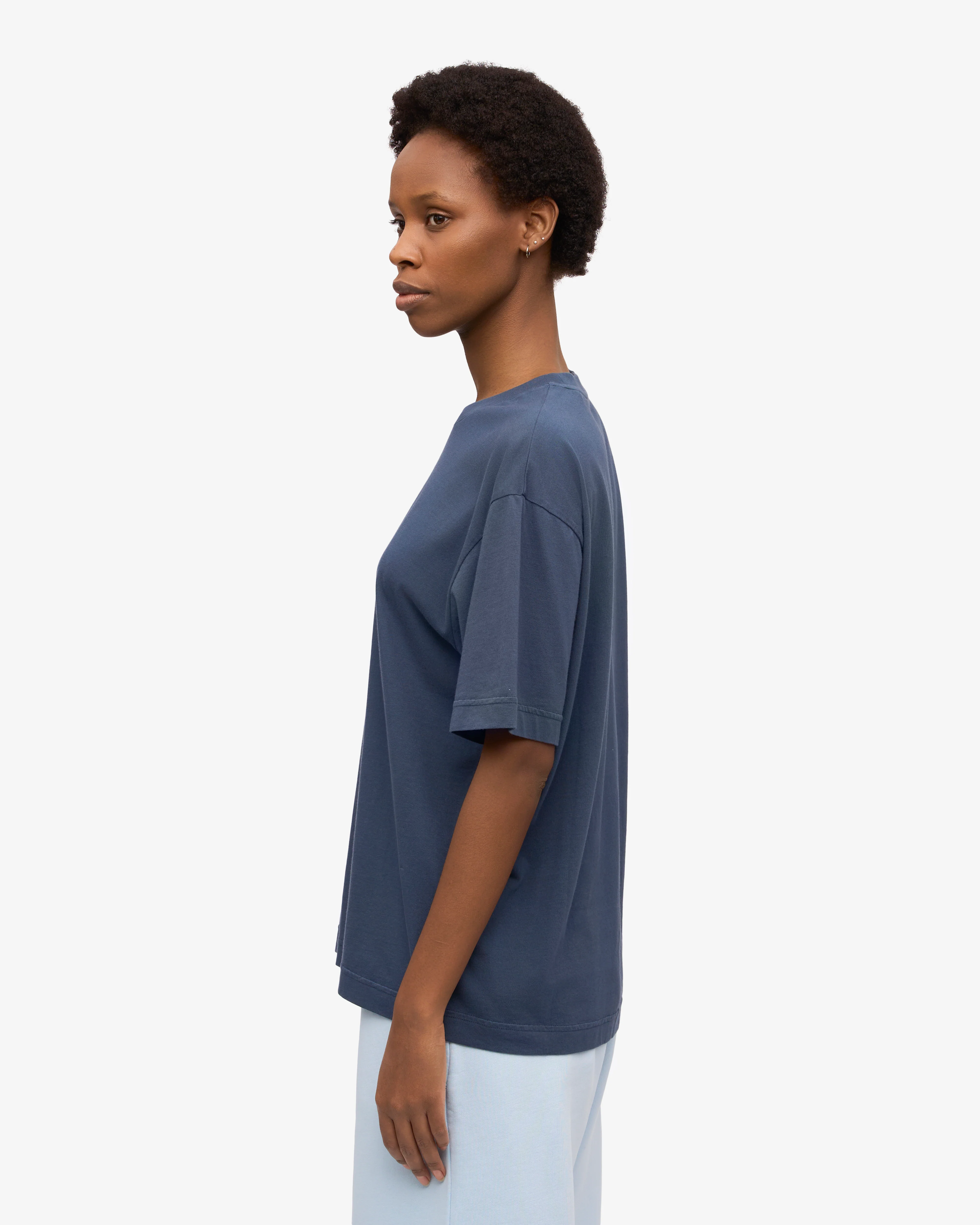 Oversized Organic T-Shirt - Petrol Blue