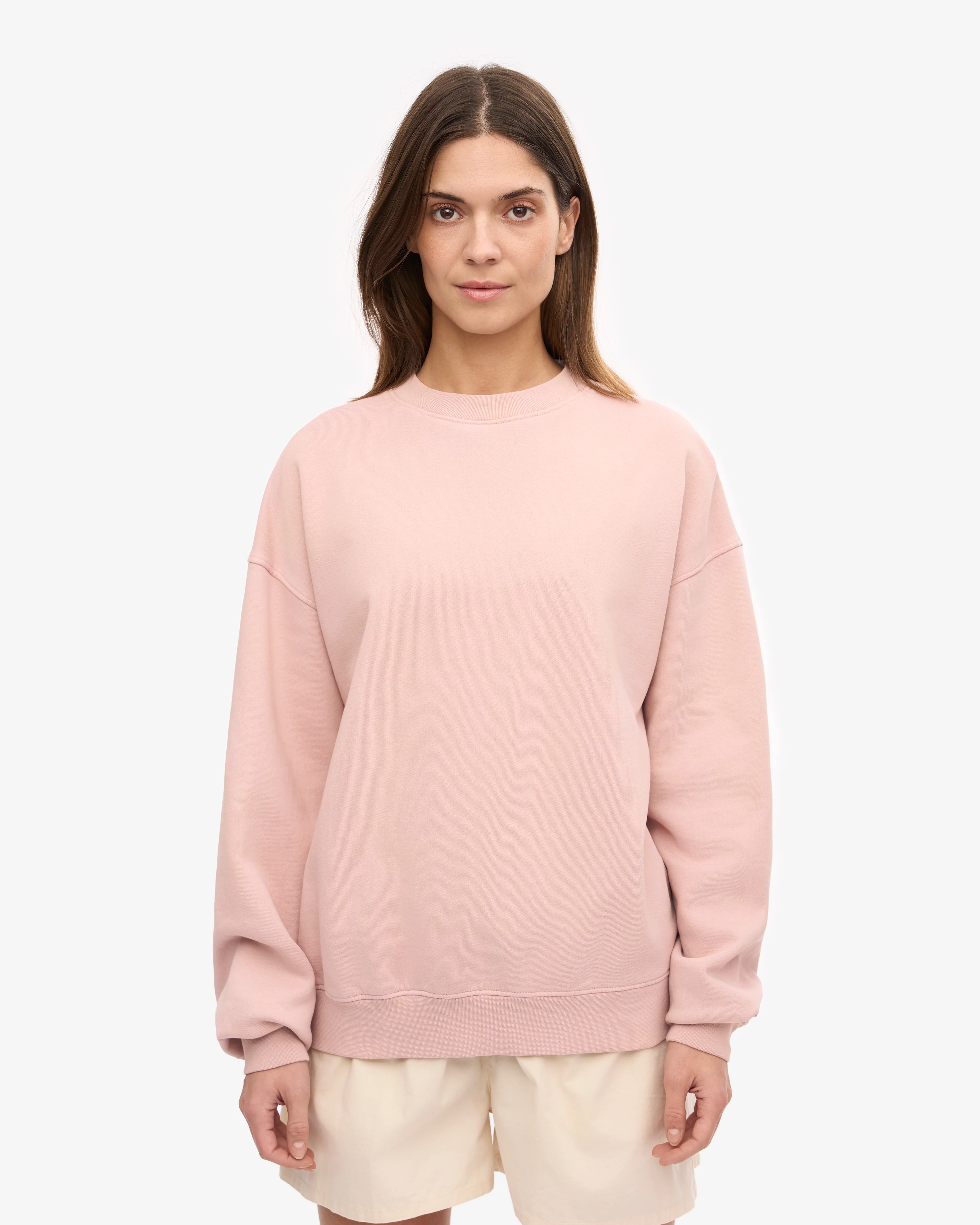 Organic Oversized Crew - Faded Pink