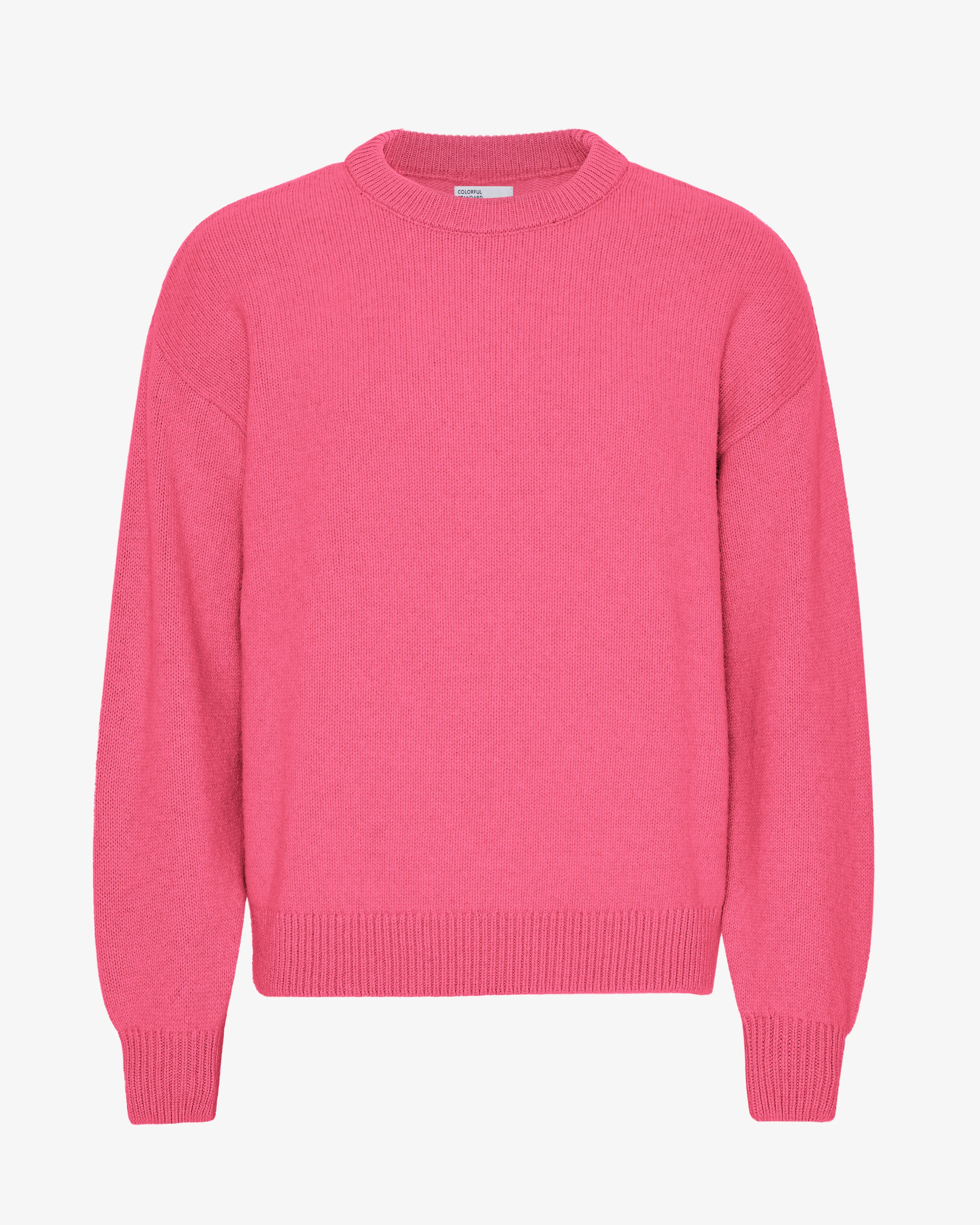 Oversized Merino Wool Crew - Bubblegum Pink