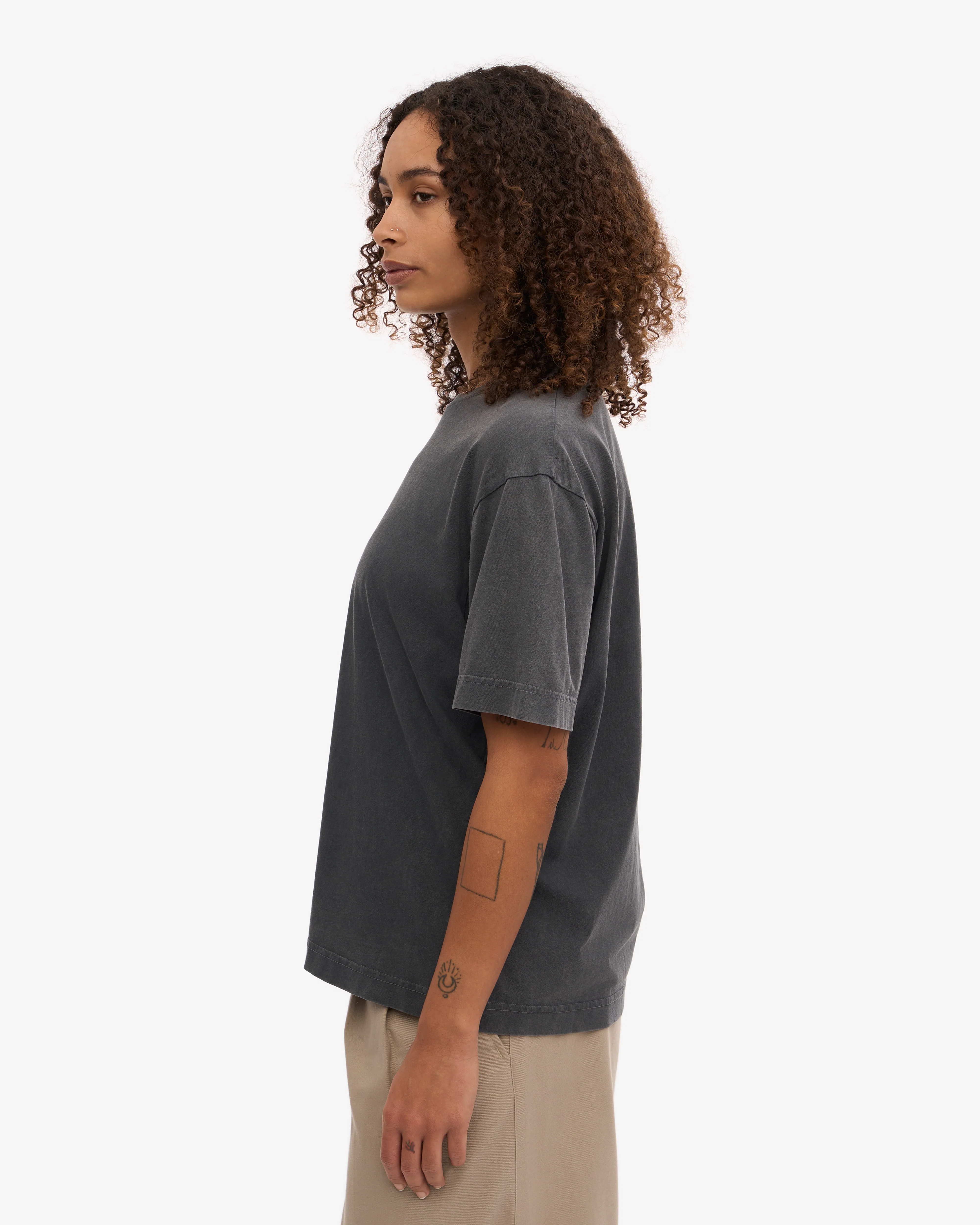 Oversized Organic T-Shirt - Faded Black