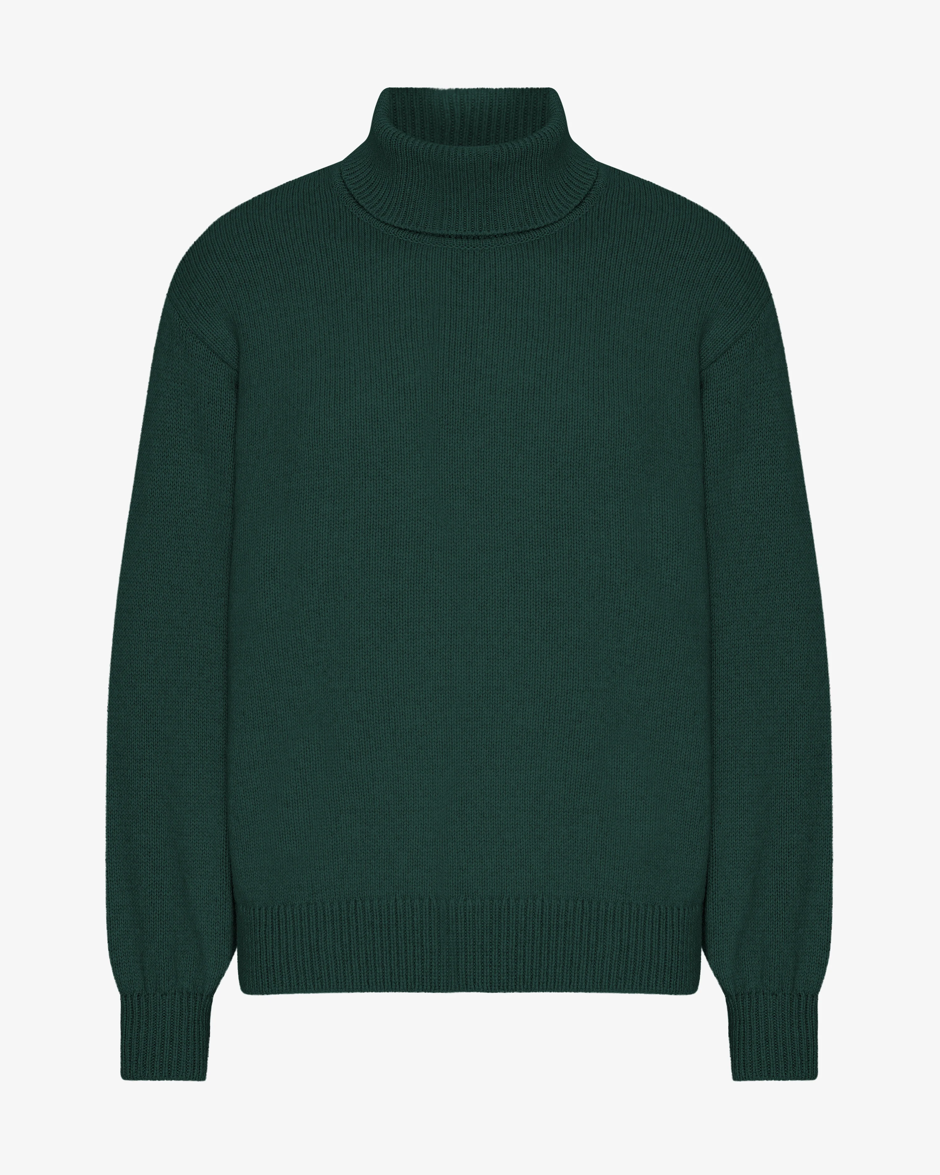 Merino Wool Turtleneck - Emerald Green