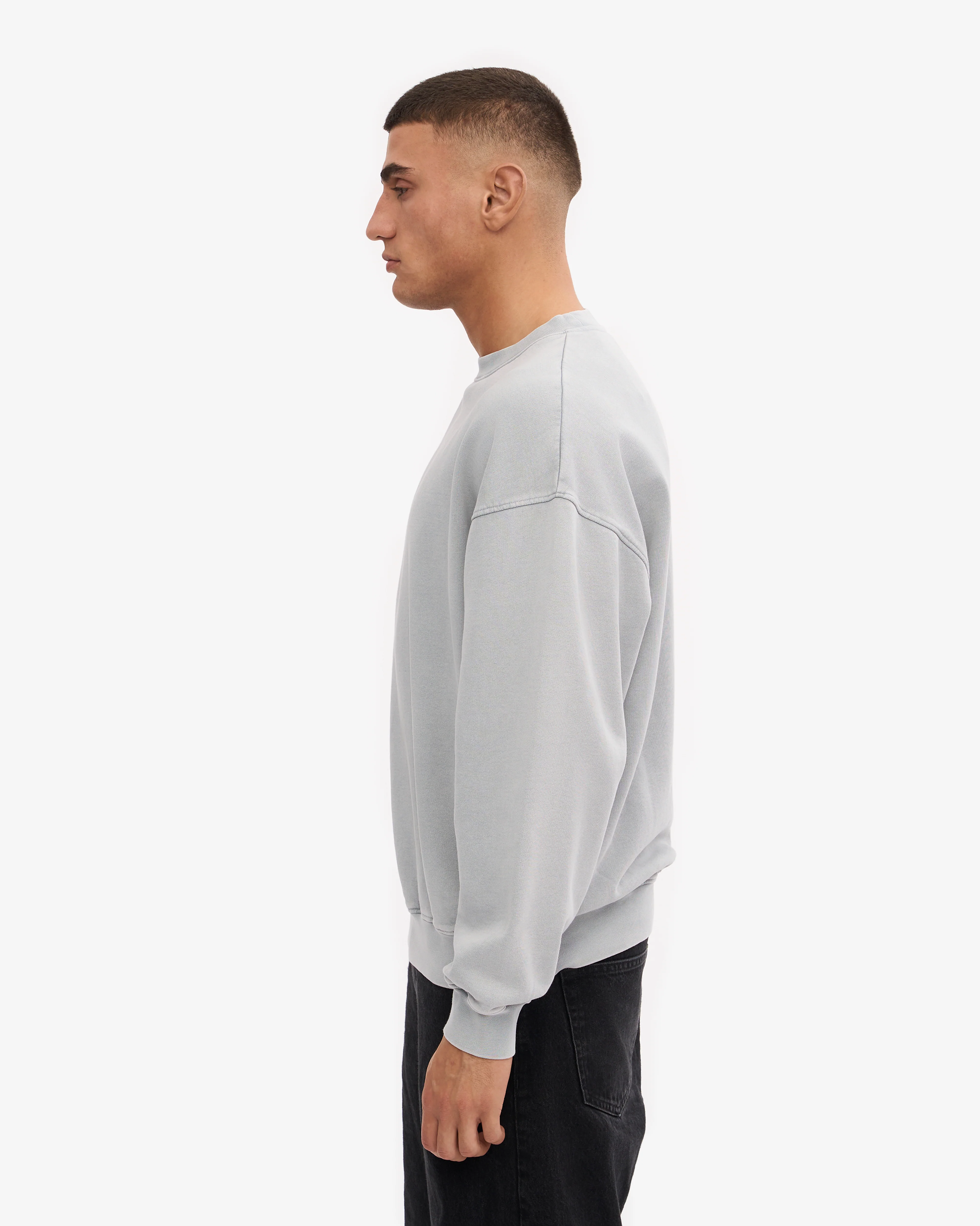 Organic Oversized Crew - Faded Grey
