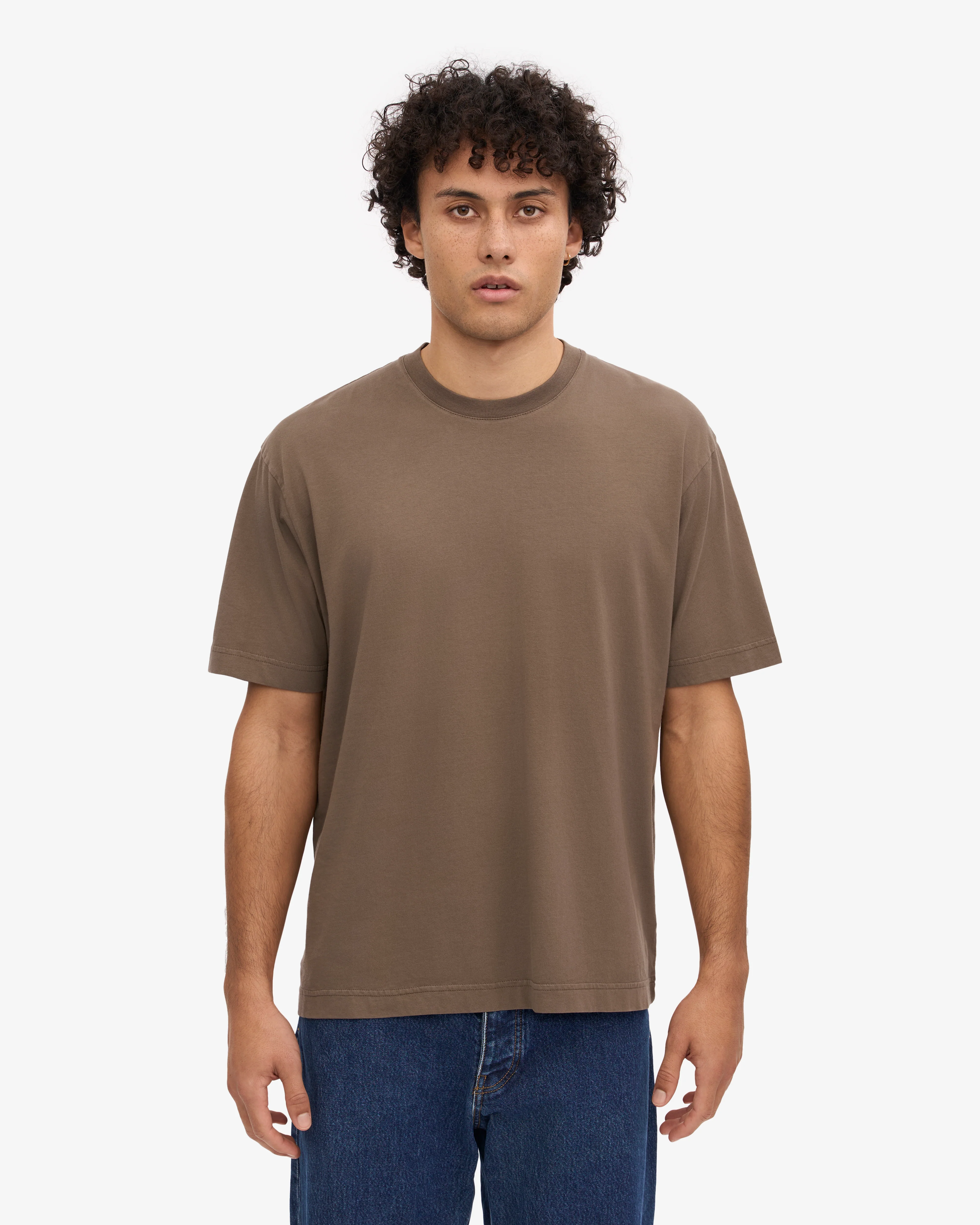 Oversized Organic T-Shirt - Cedar Brown