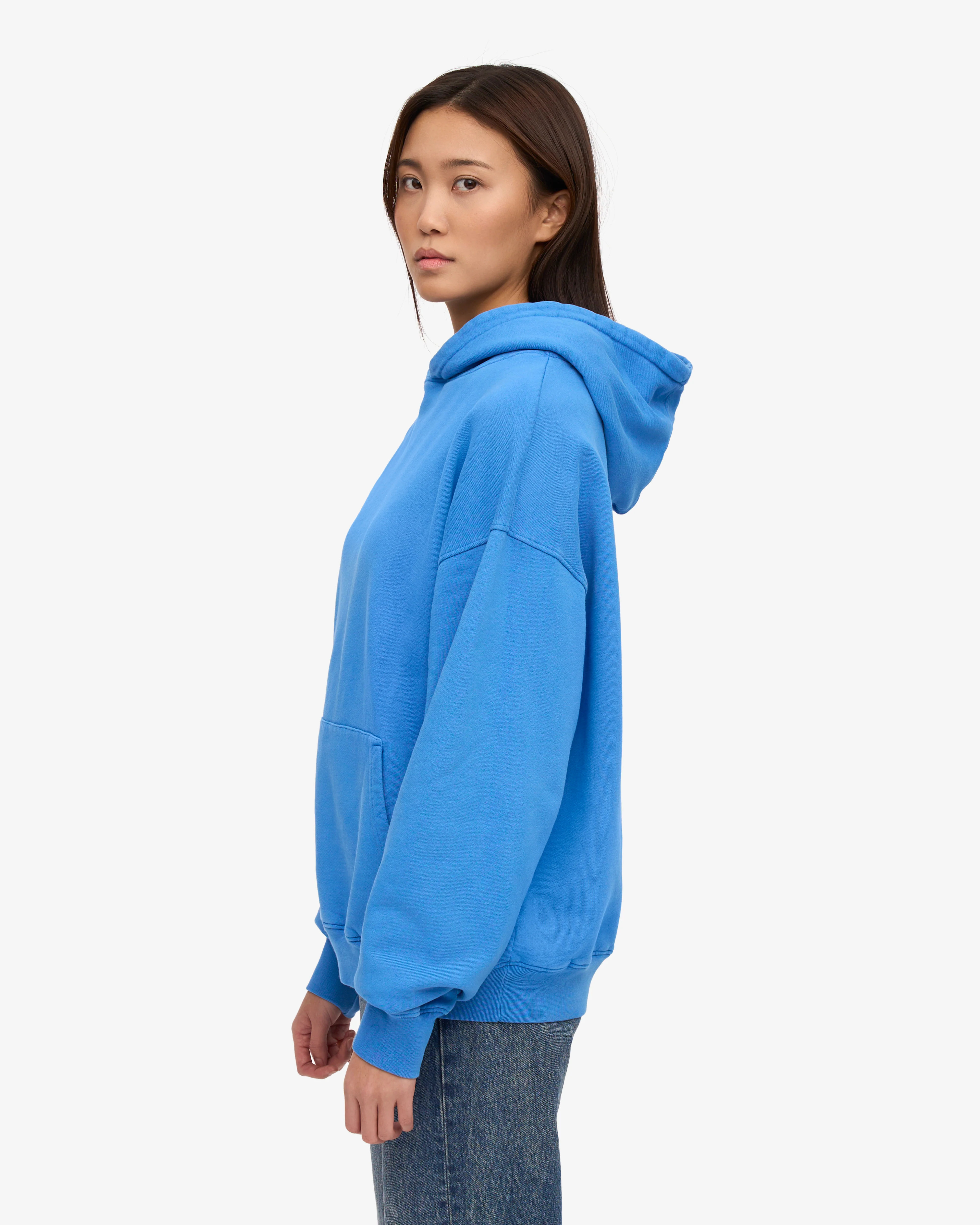 Organic Oversized Hood - Pacific Blue