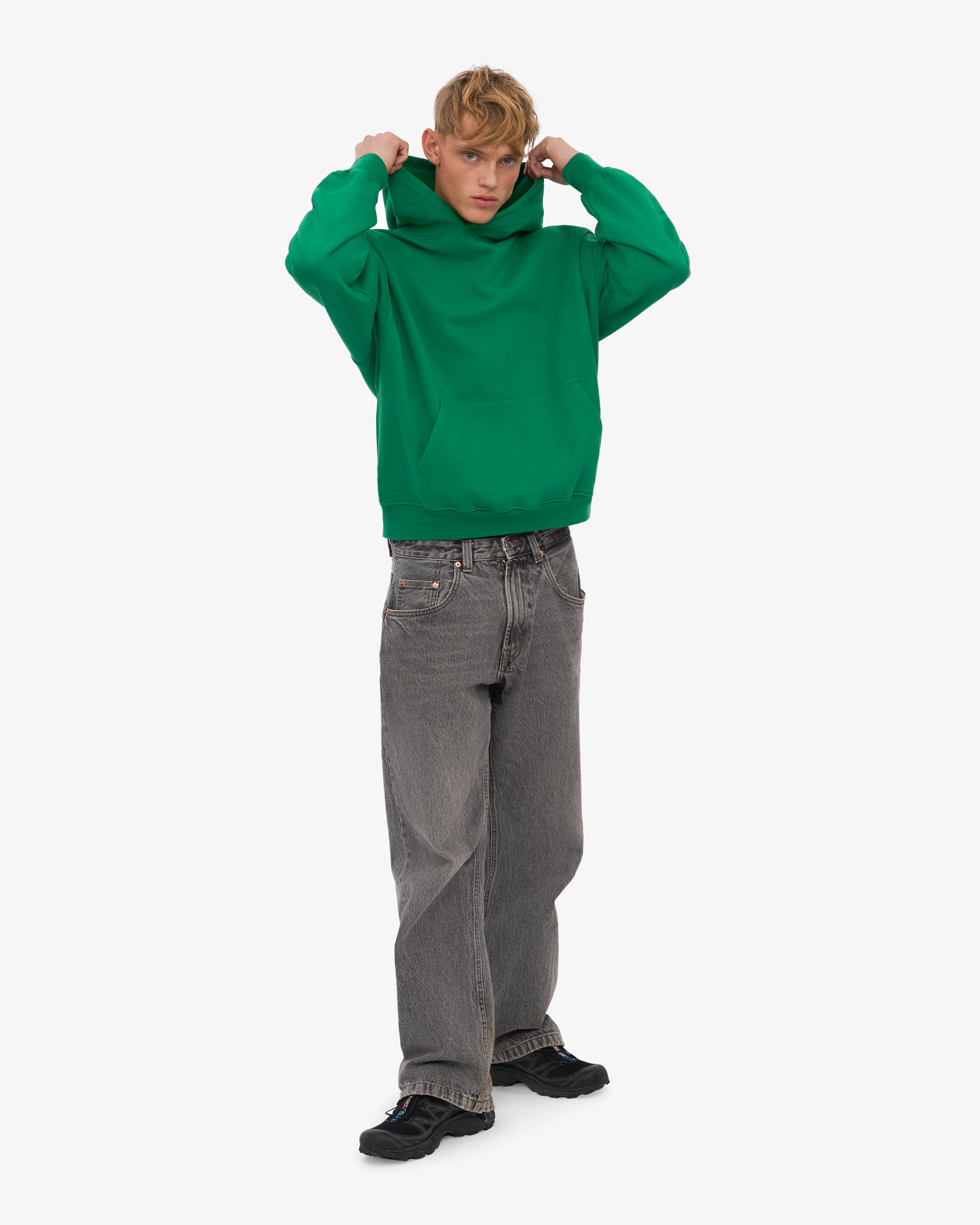 Organic Oversized Hood - Kelly Green