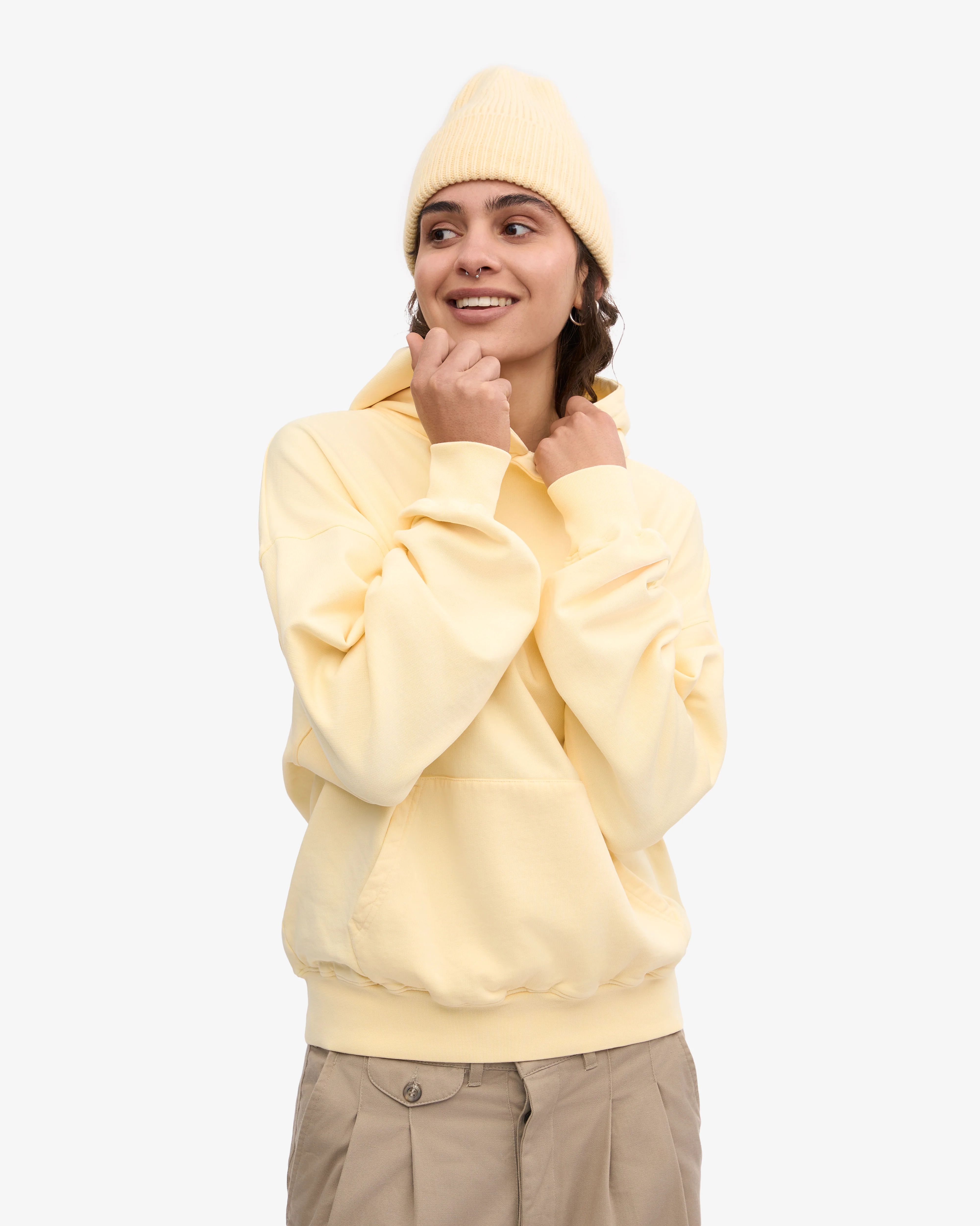 Organic Oversized Hood - Soft Yellow