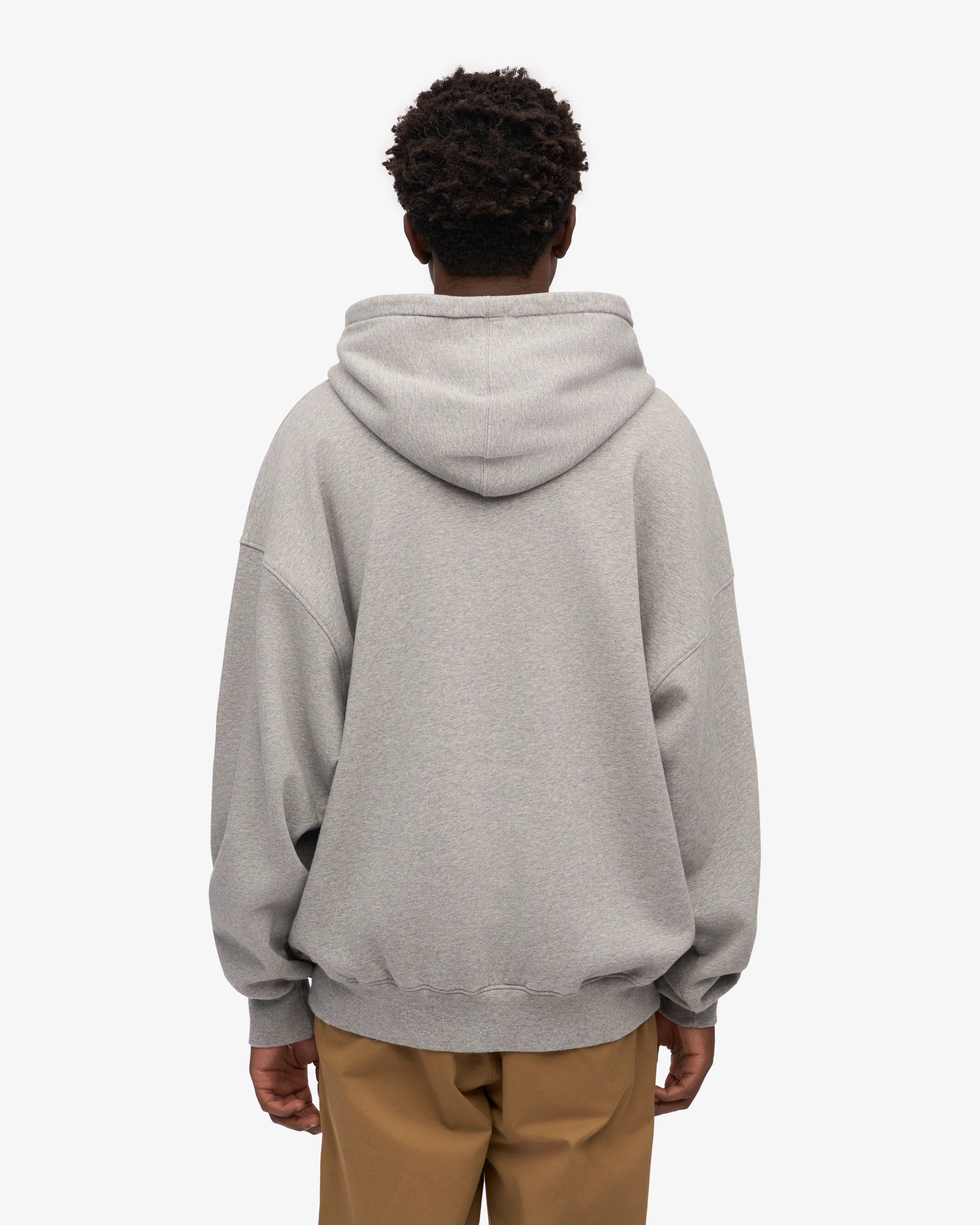 Organic Oversized Hood - Heather Grey