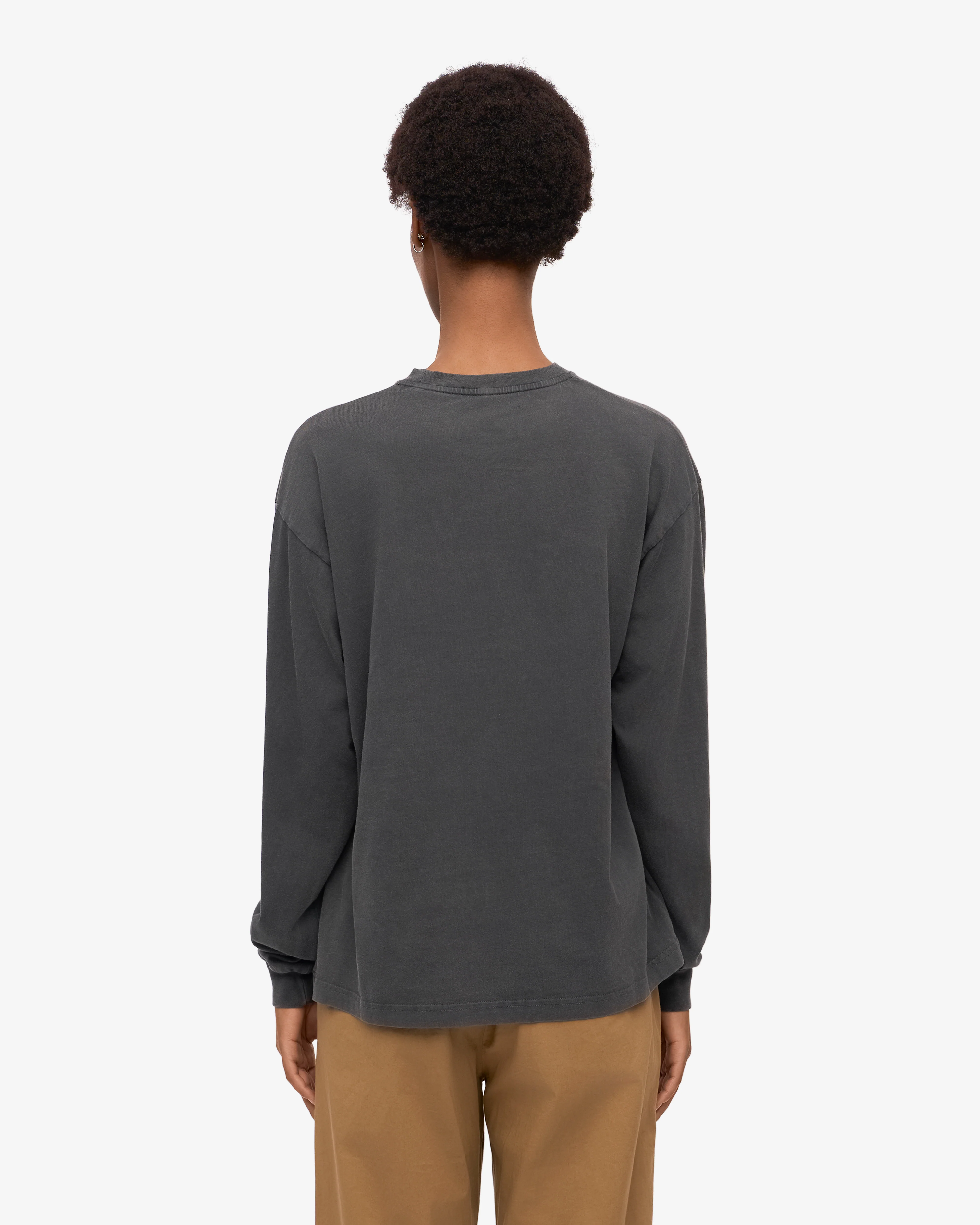 Oversized Organic LS T-Shirt - Faded Black
