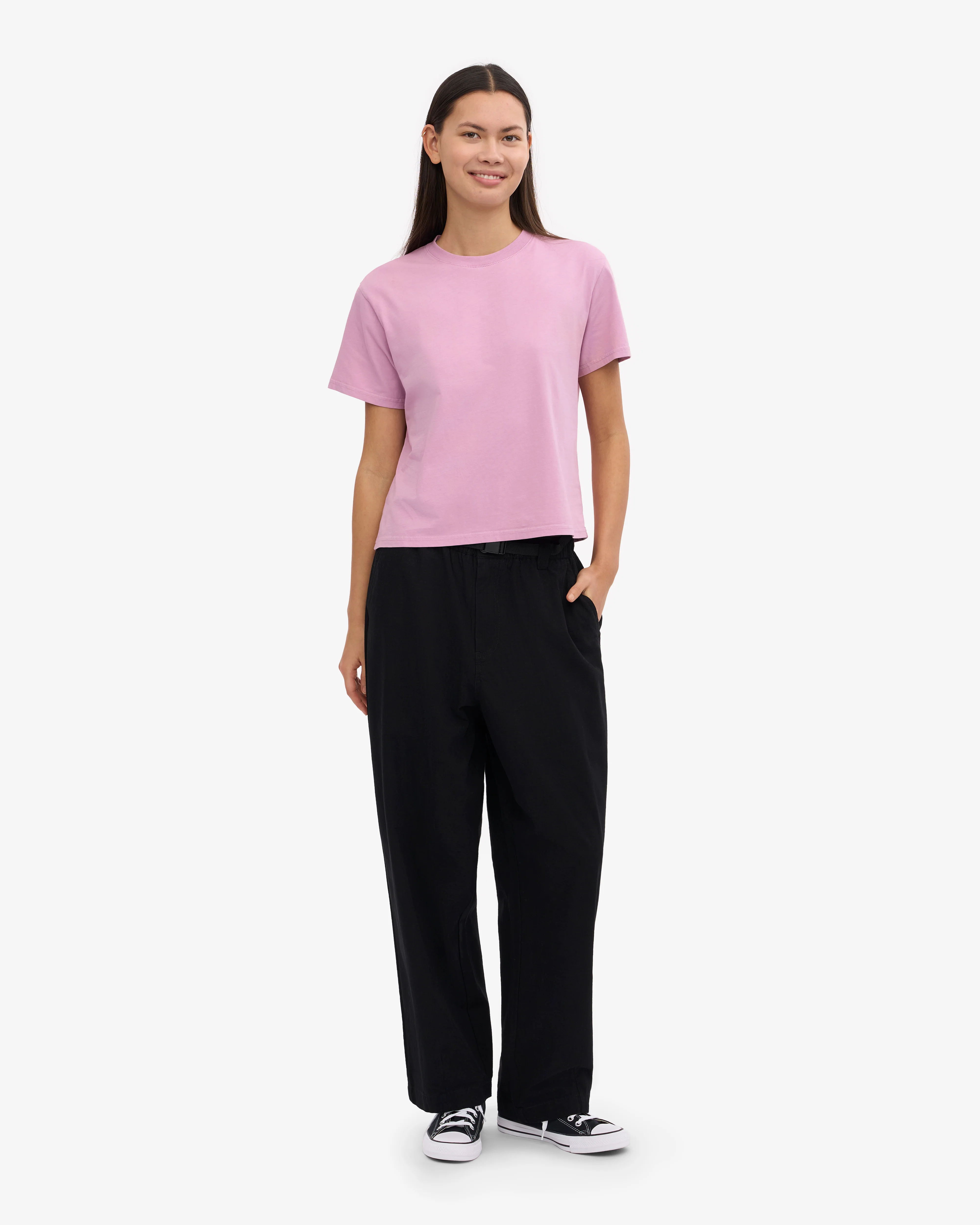 Organic Boxy Crop Tee - Cherry Blossom