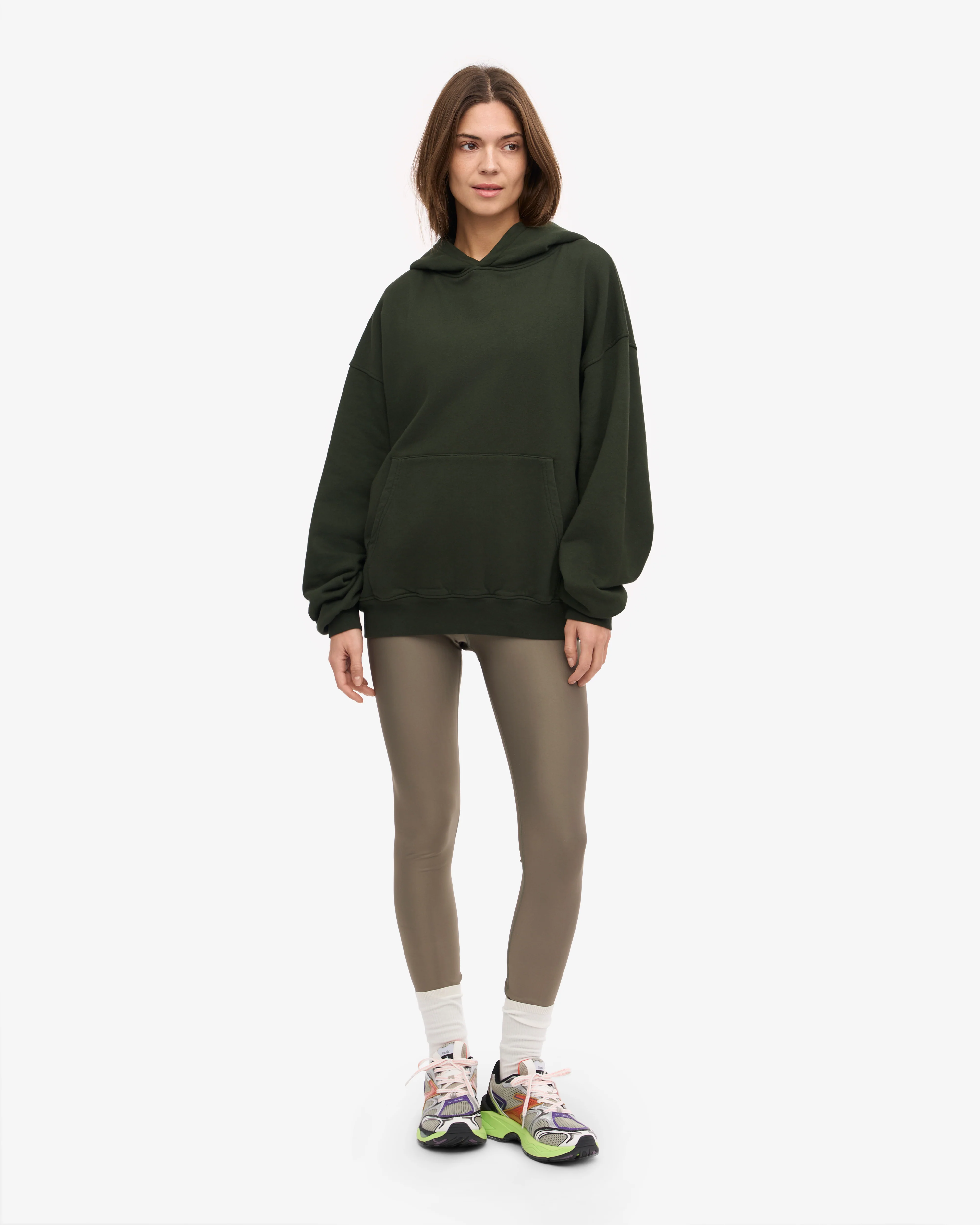 Organic Oversized Hood - Hunter Green