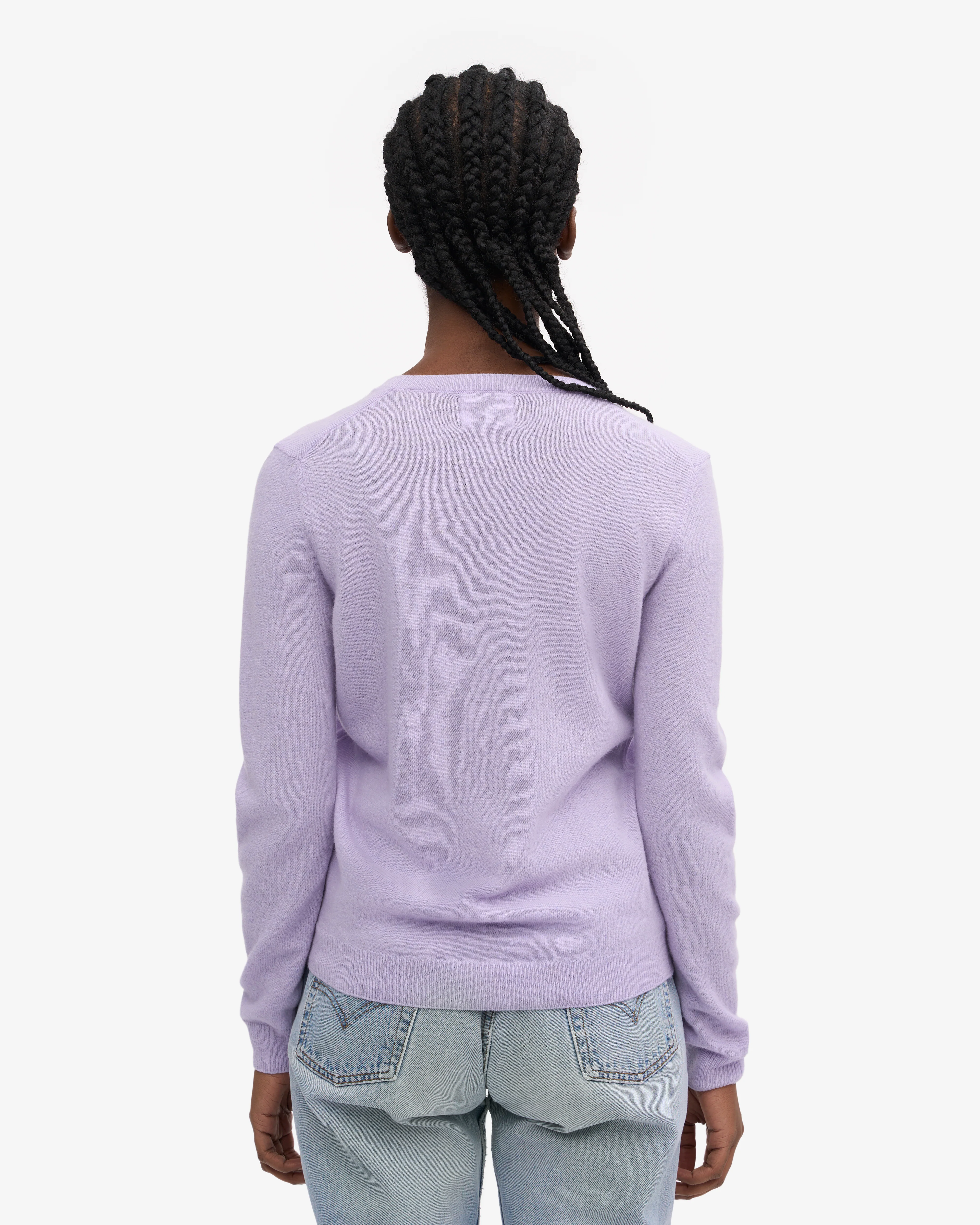 Women Light Merino Wool Crew - Soft Lavender