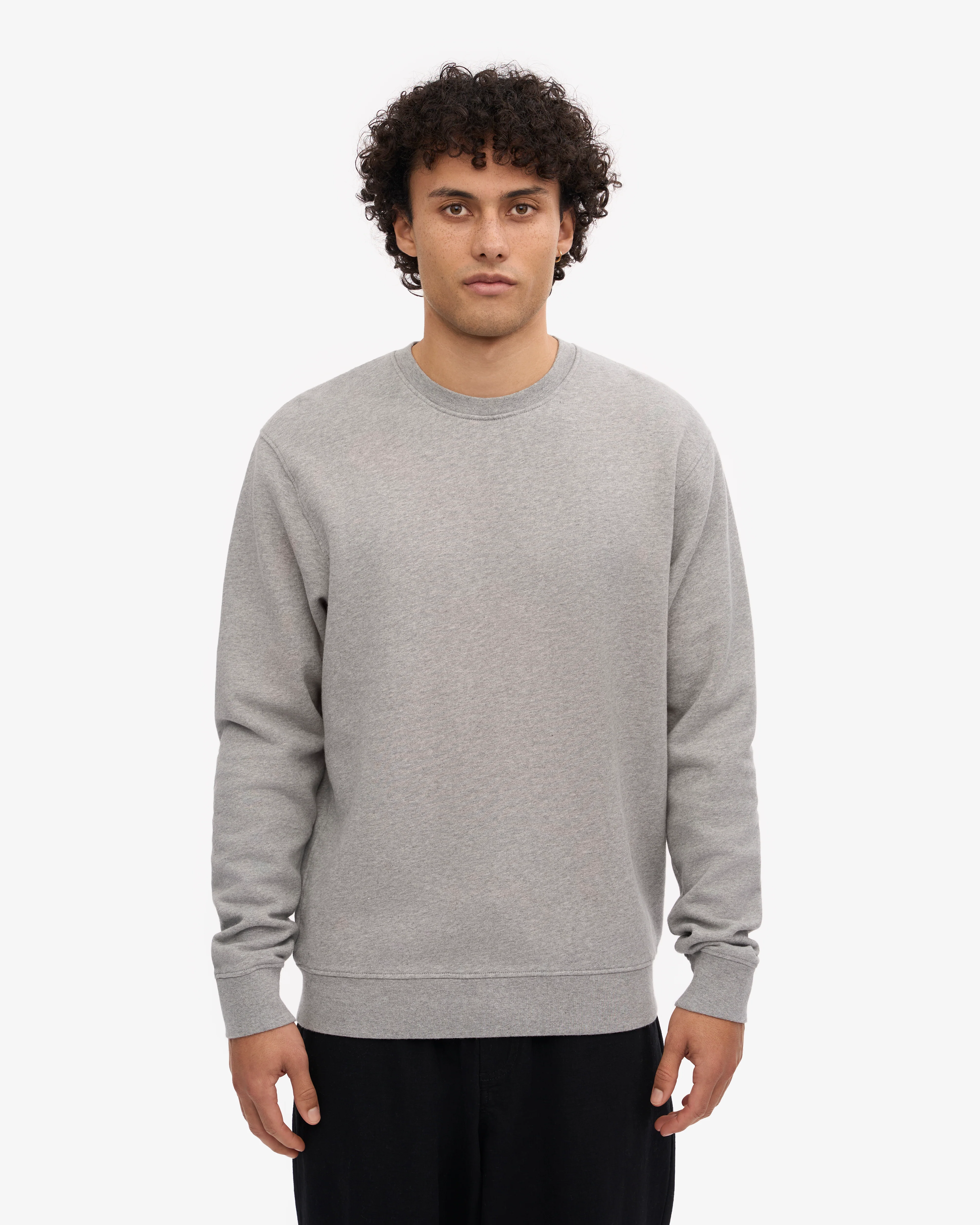 Classic Organic Crew - Heather Grey