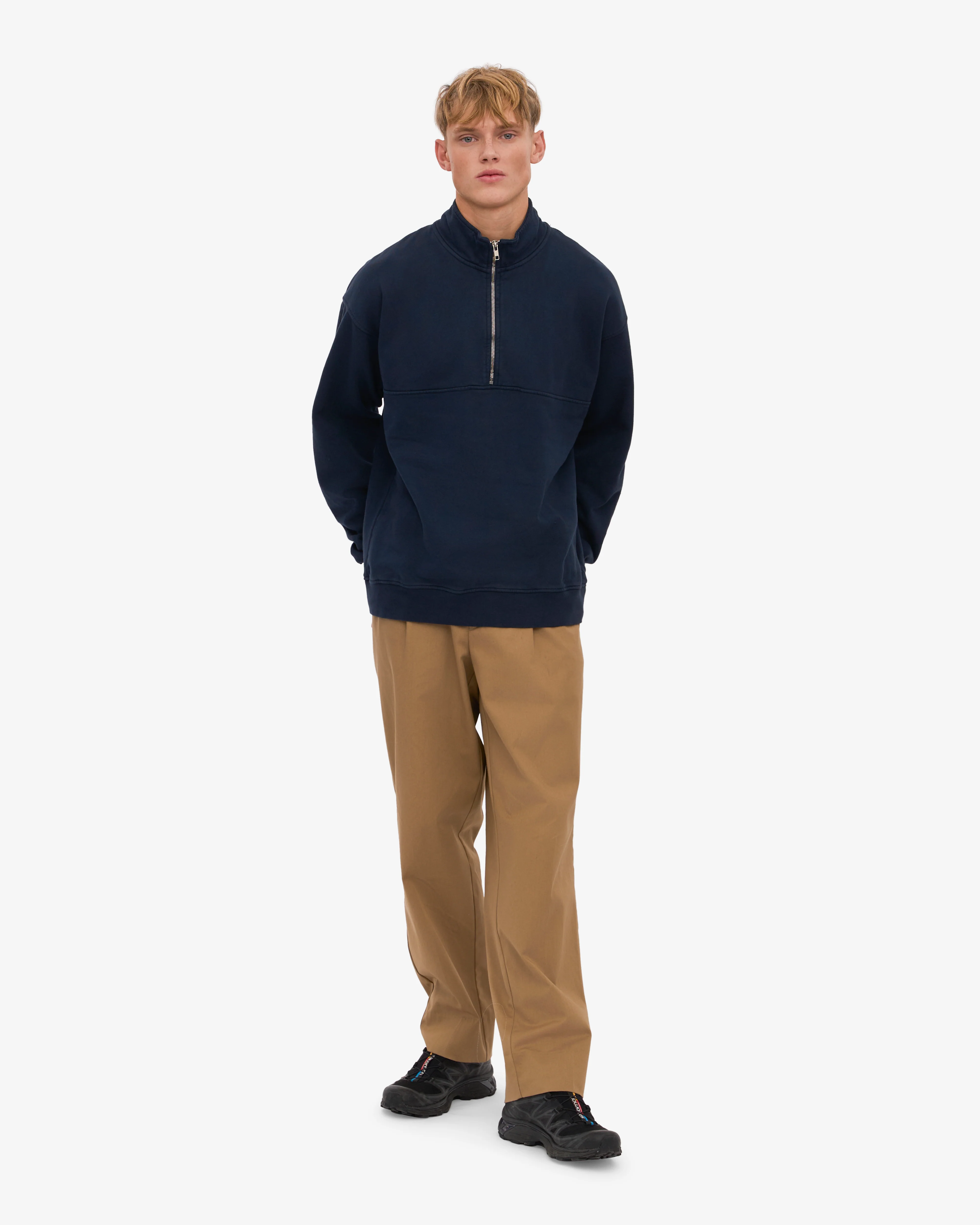Organic Quarter Zip - Navy Blue