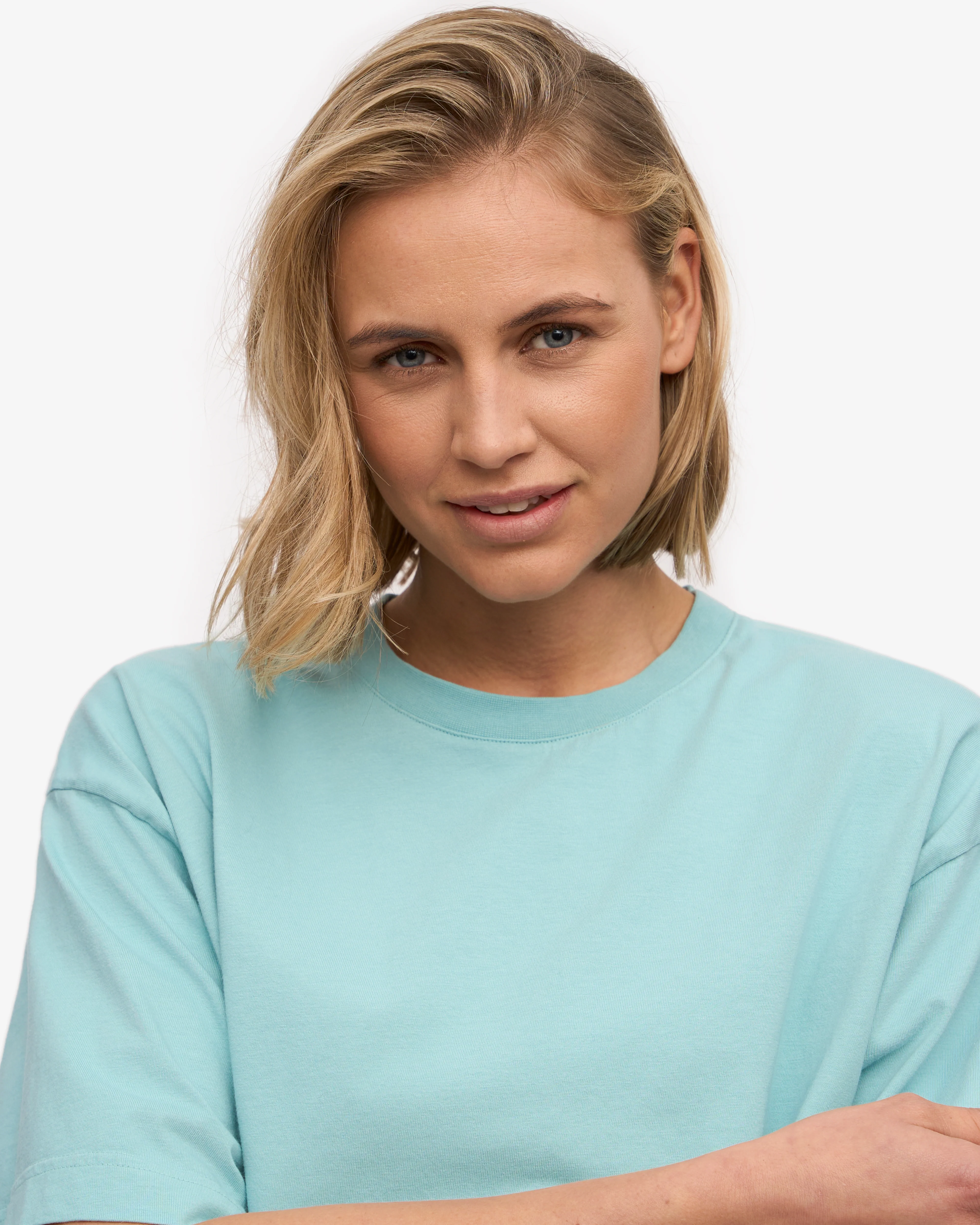 Oversized Organic T-Shirt - Teal Blue