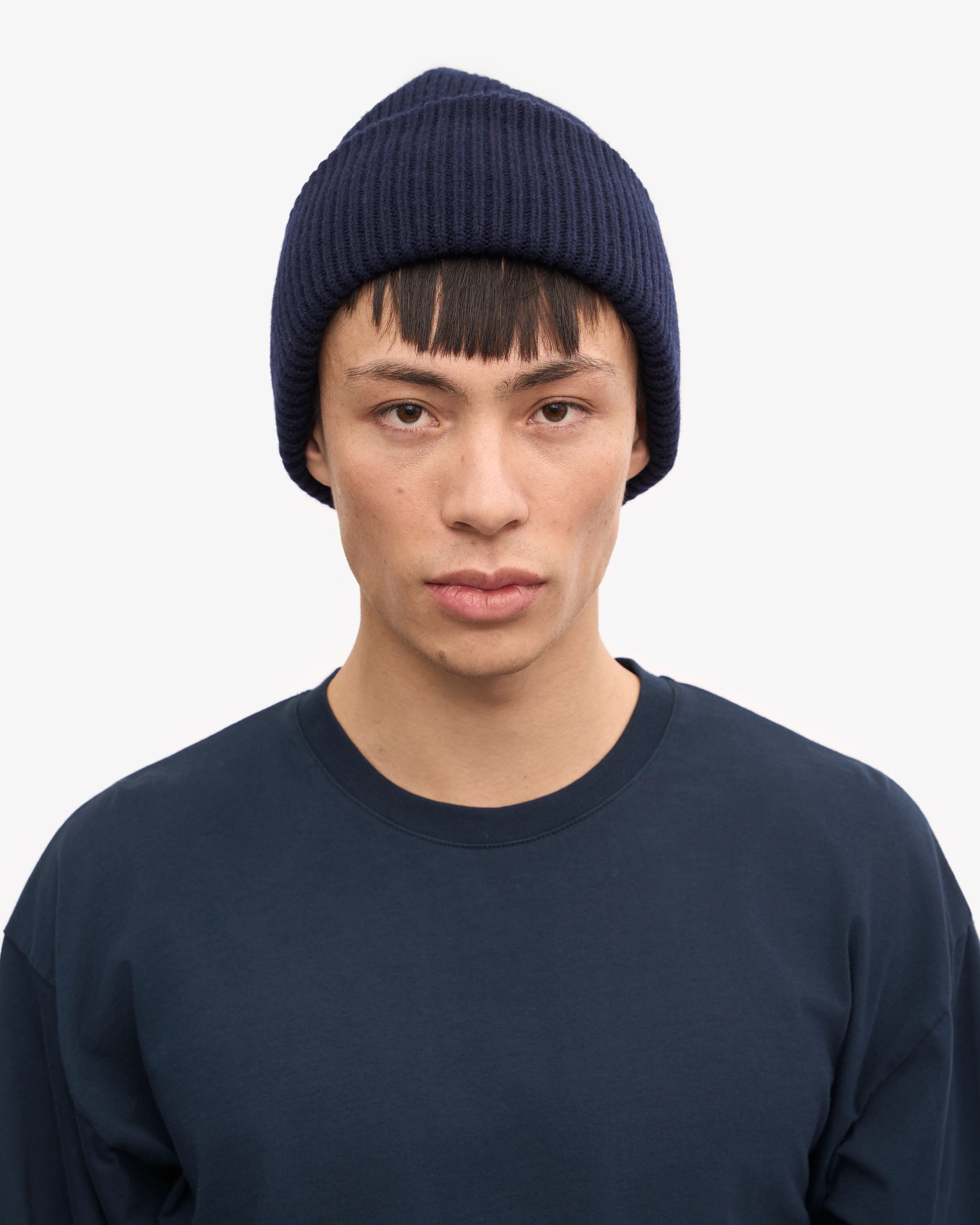 Merino Wool Hat - Navy Blue