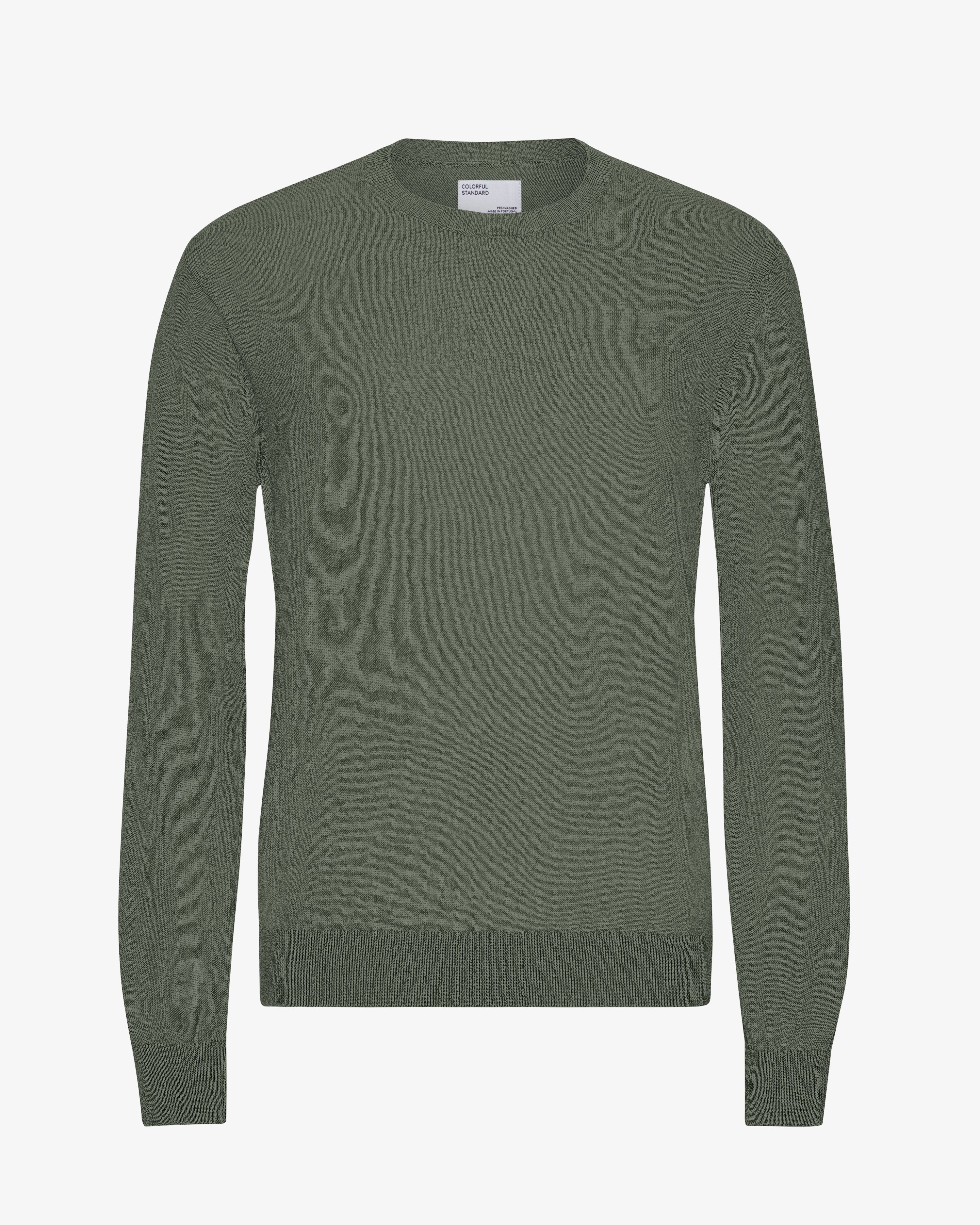 Light Merino Wool Crew - Dusty Olive