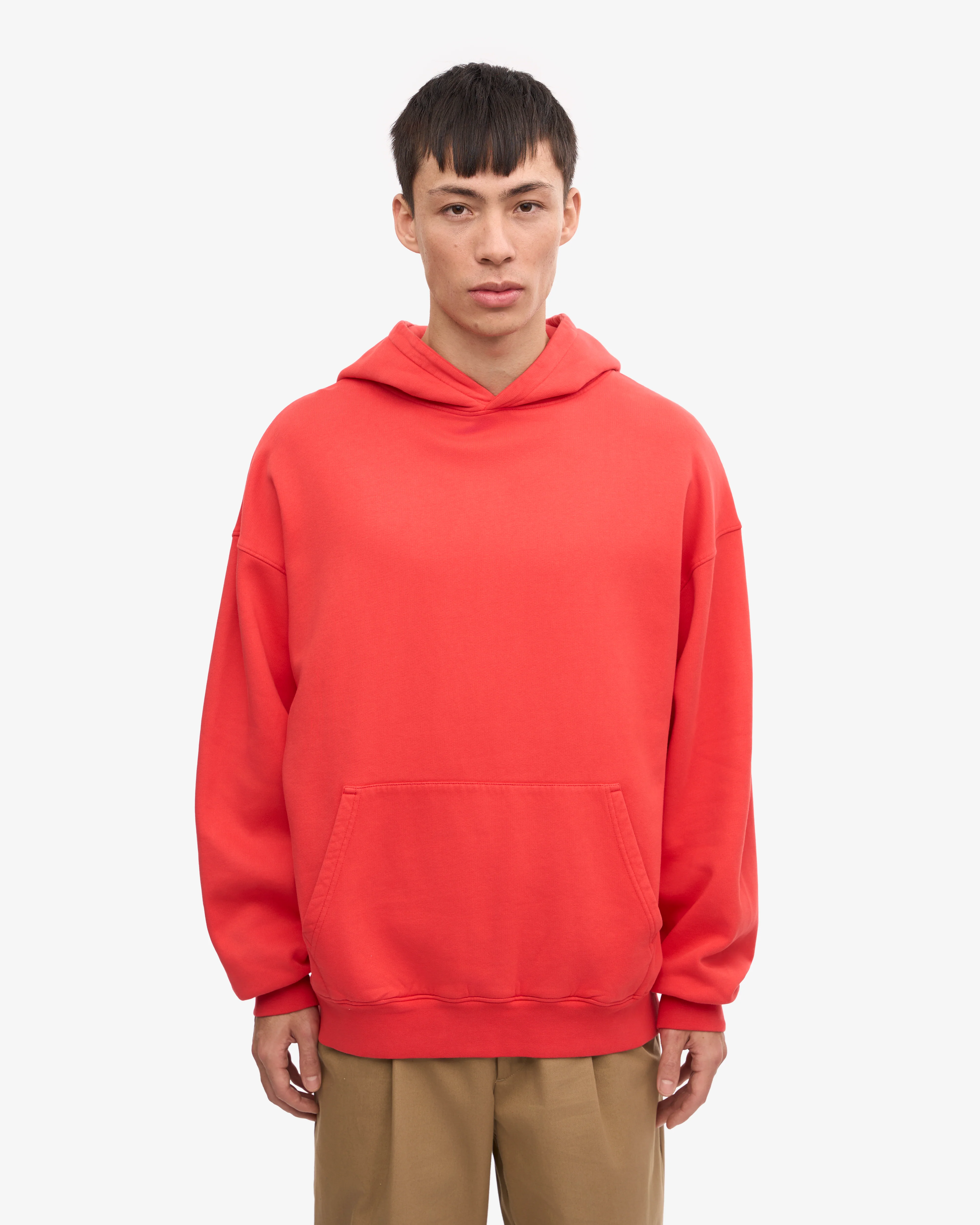 Organic Oversized Hood - Red Tangerine