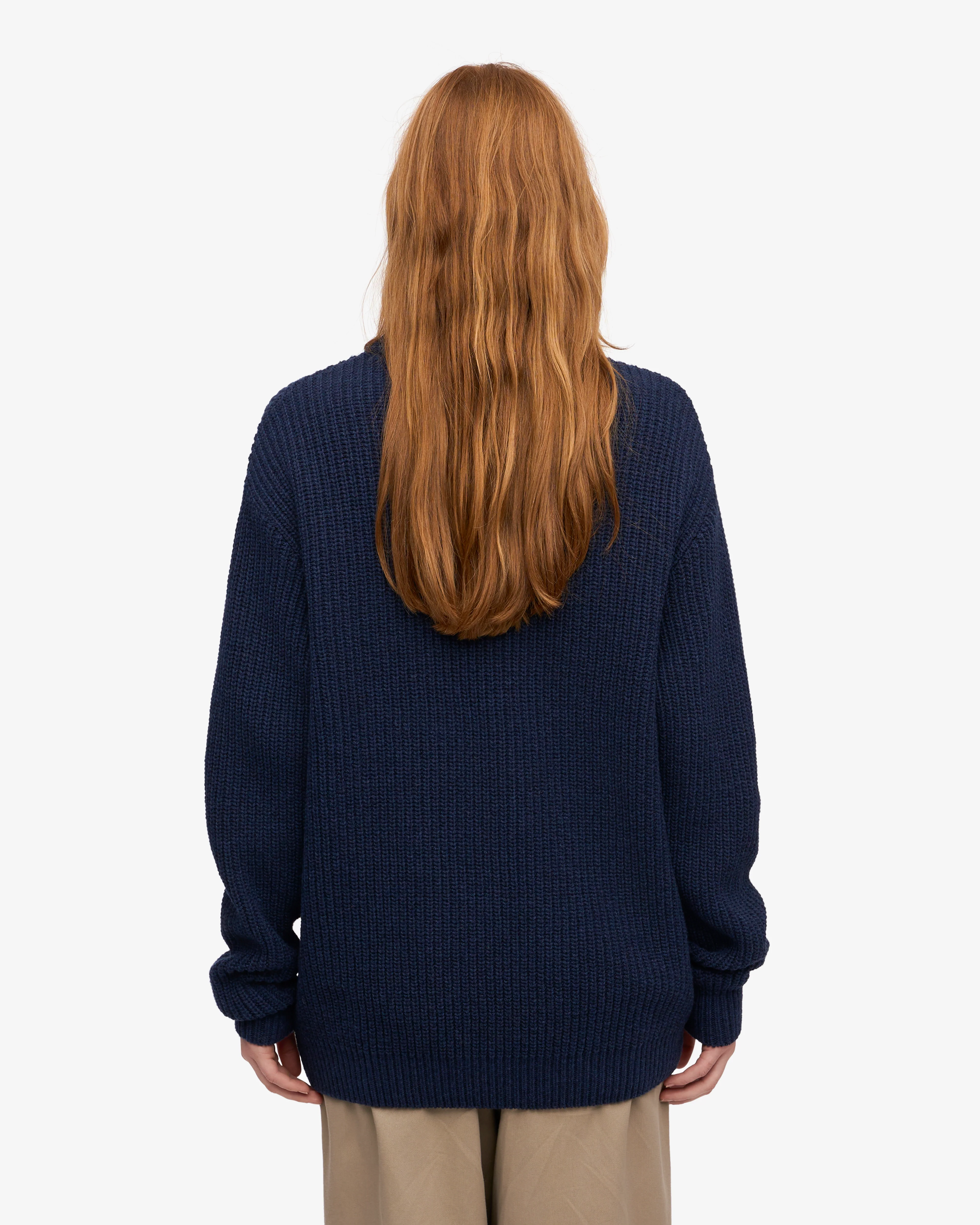 Merino Quarter Zip - Marine Blue