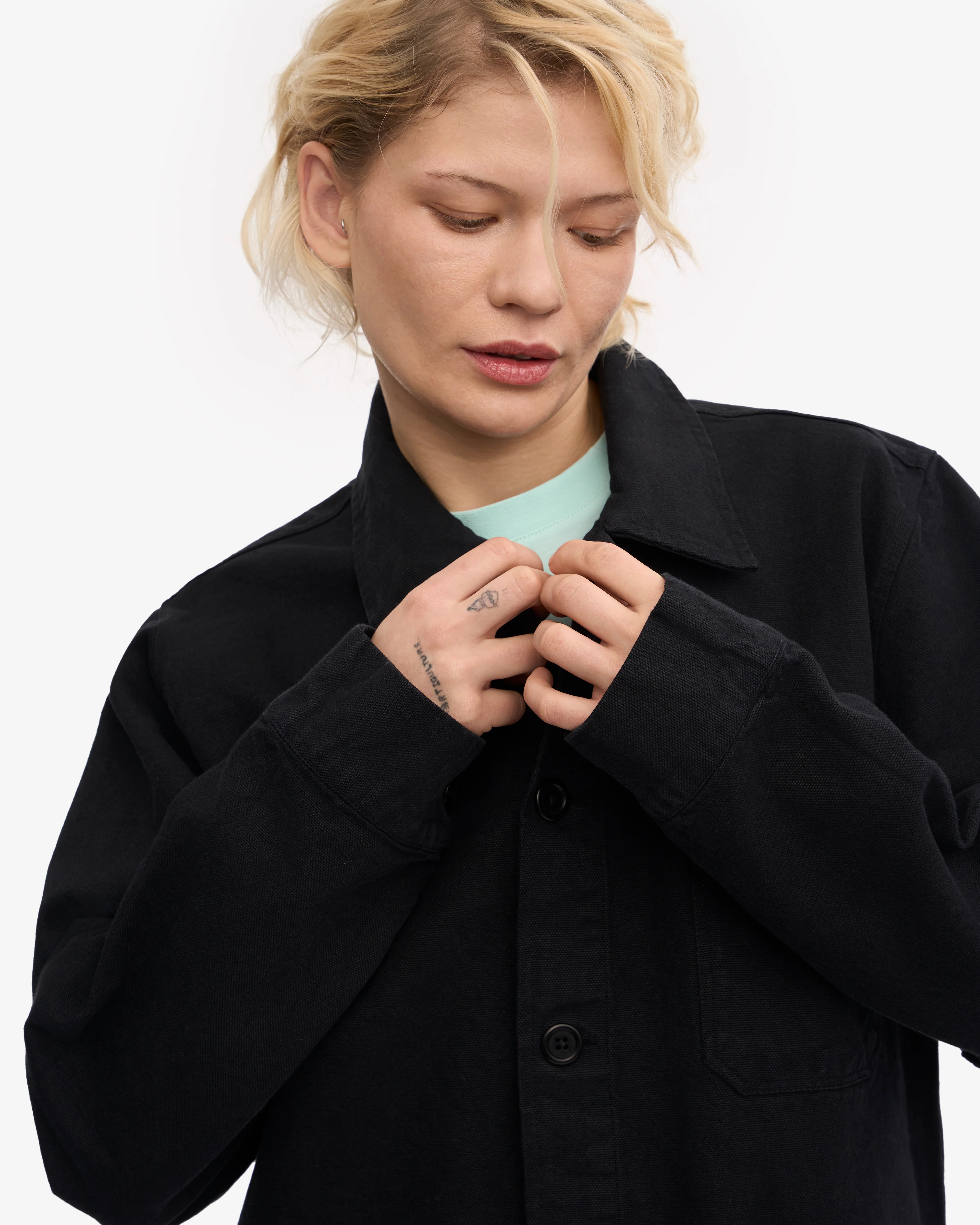 Organic Workwear Jacket - Deep Black