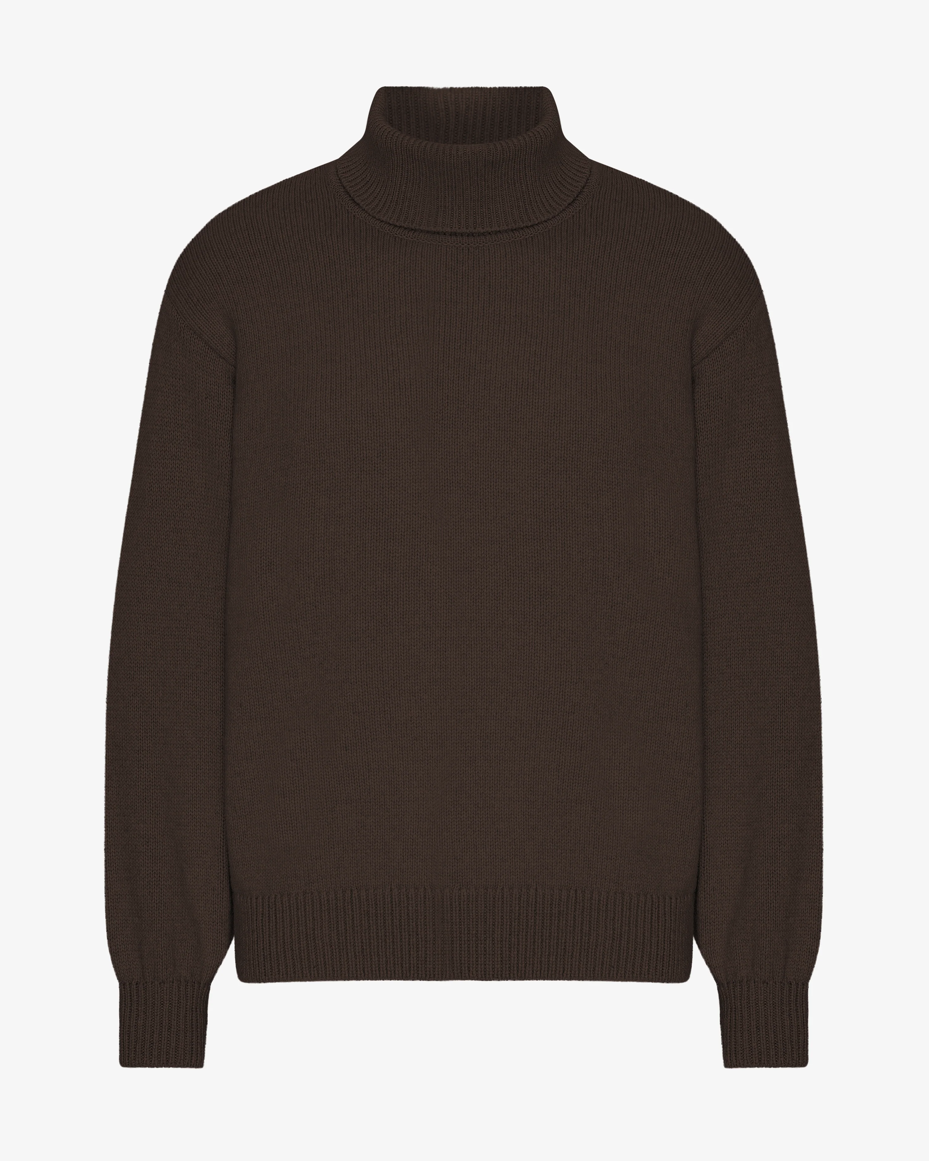 Merino Wool Turtleneck - Coffee Brown