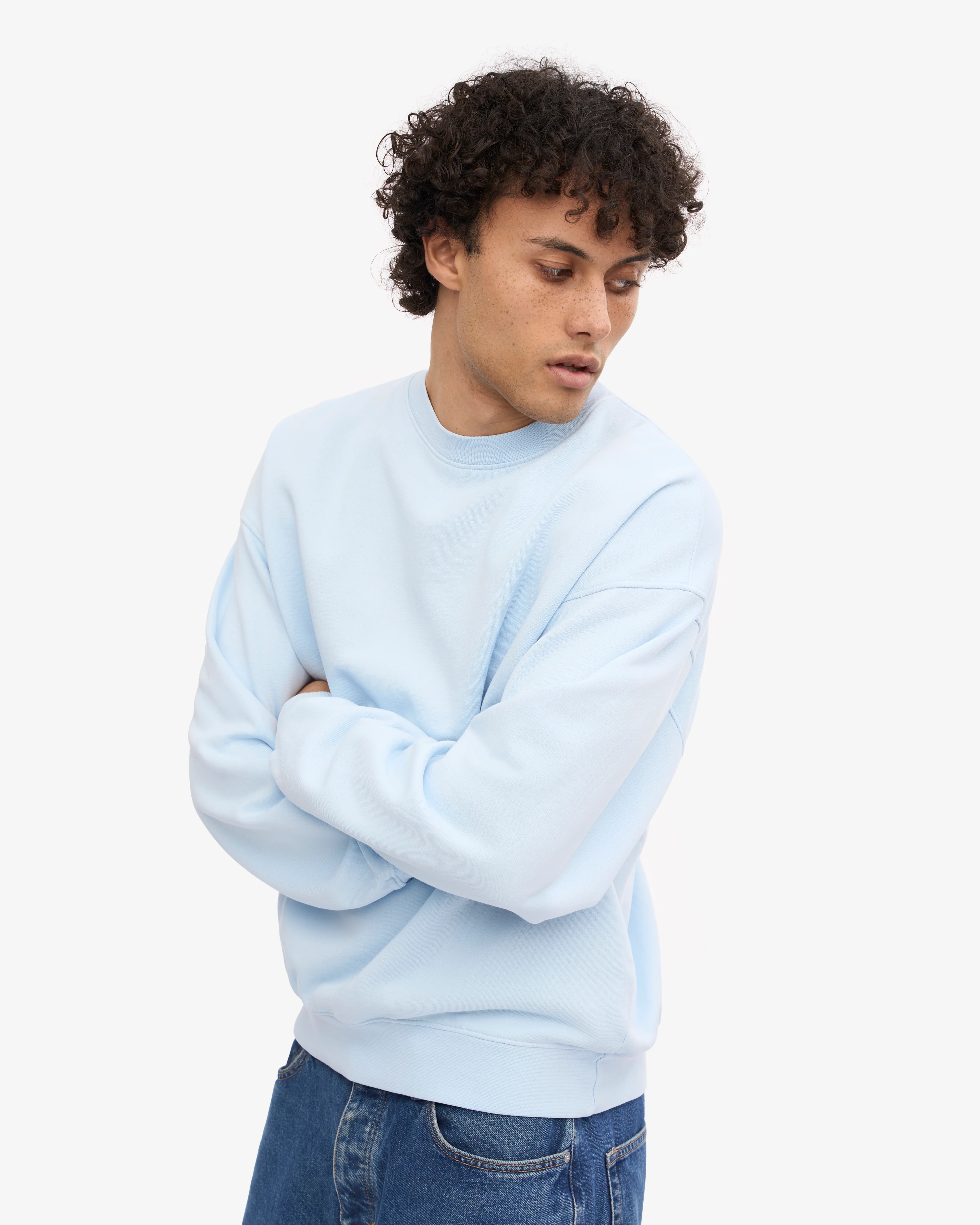 Organic Oversized Crew - Polar Blue