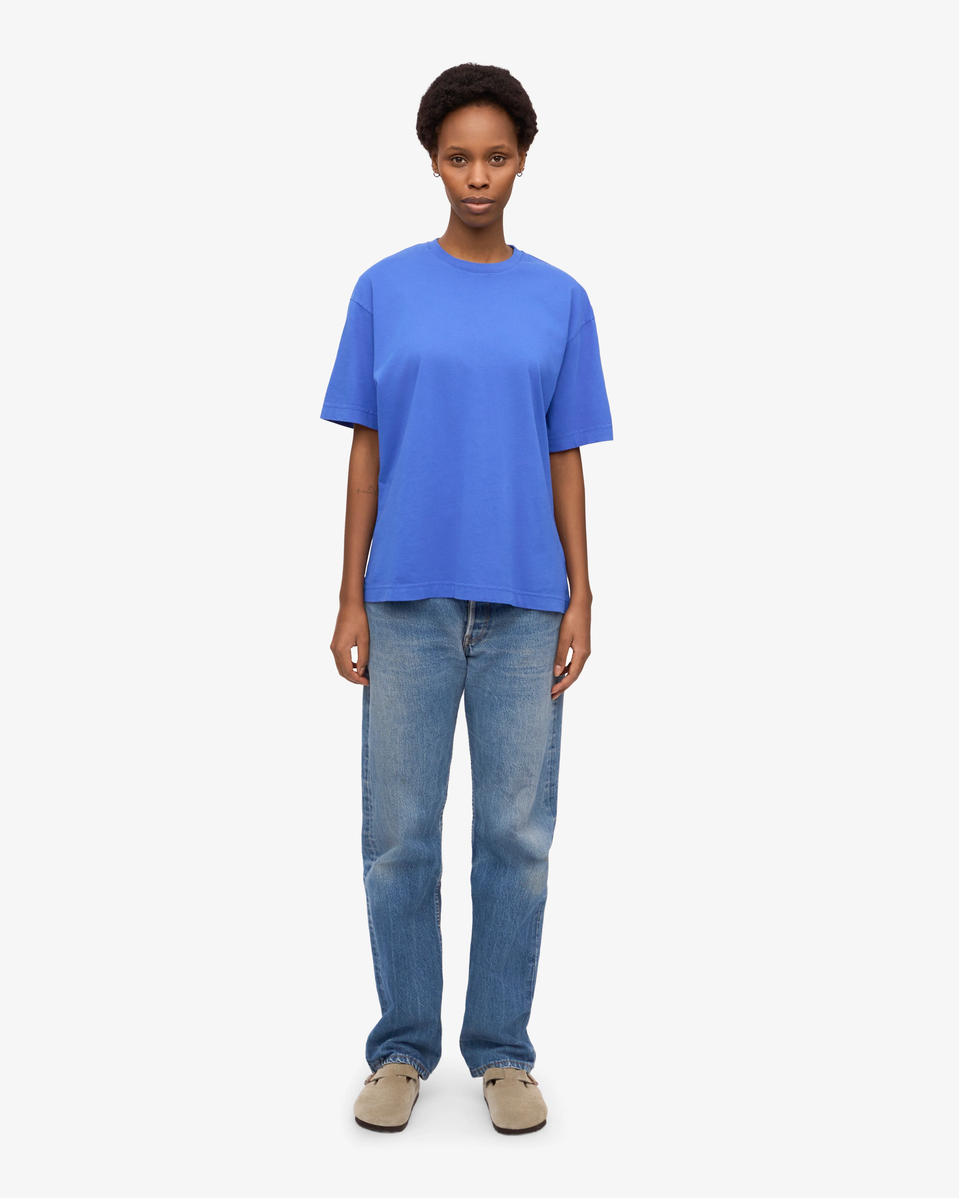 Oversized Organic T-Shirt - Sapphire Blue