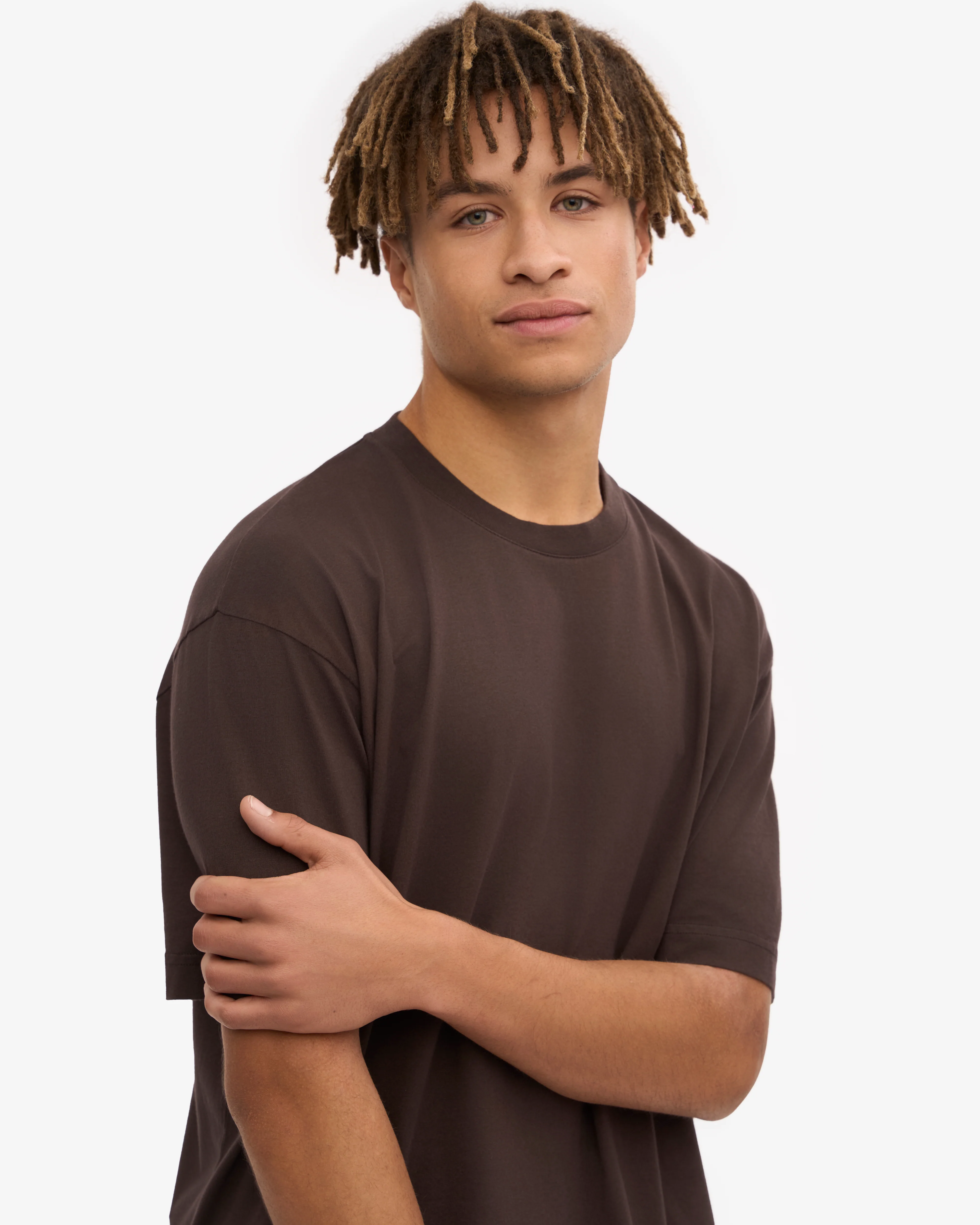 Oversized Organic T-Shirt - Coffee Brown