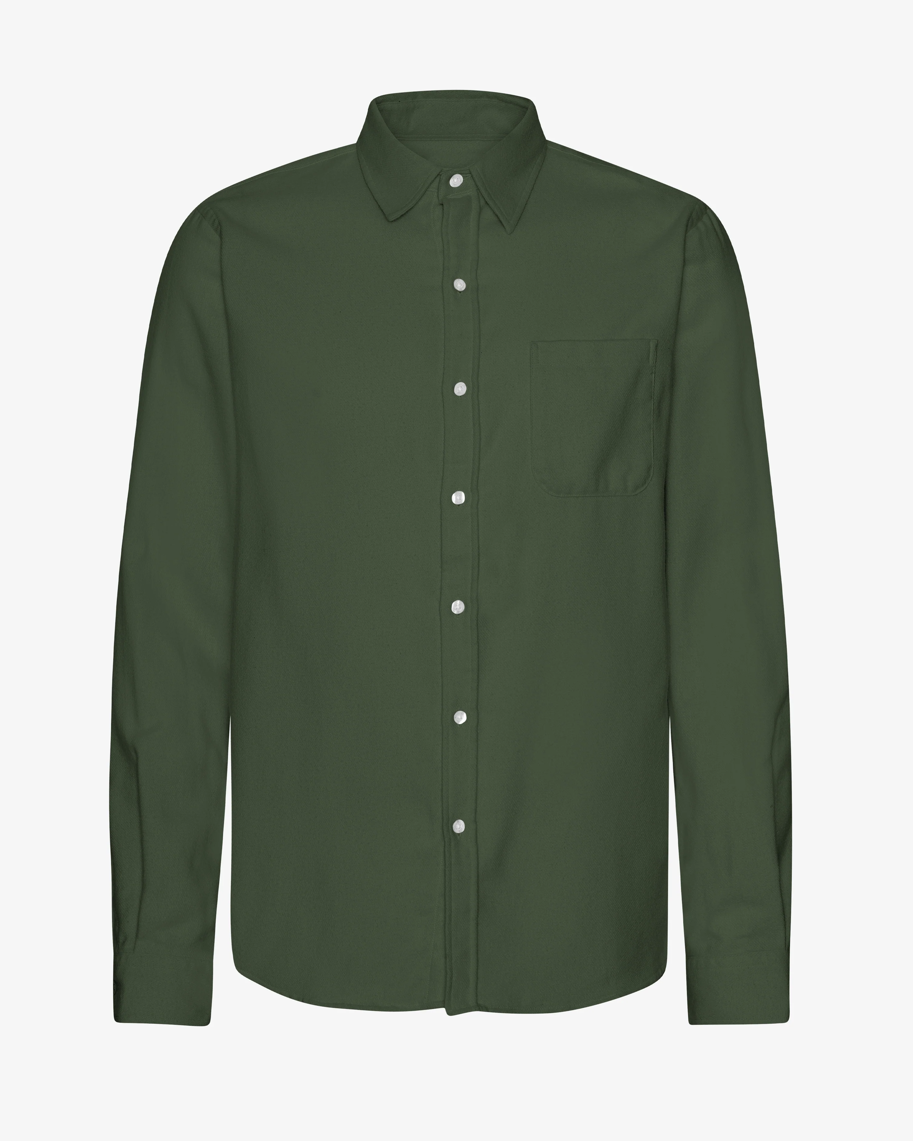 Organic Flannel Shirt - Hunter Green